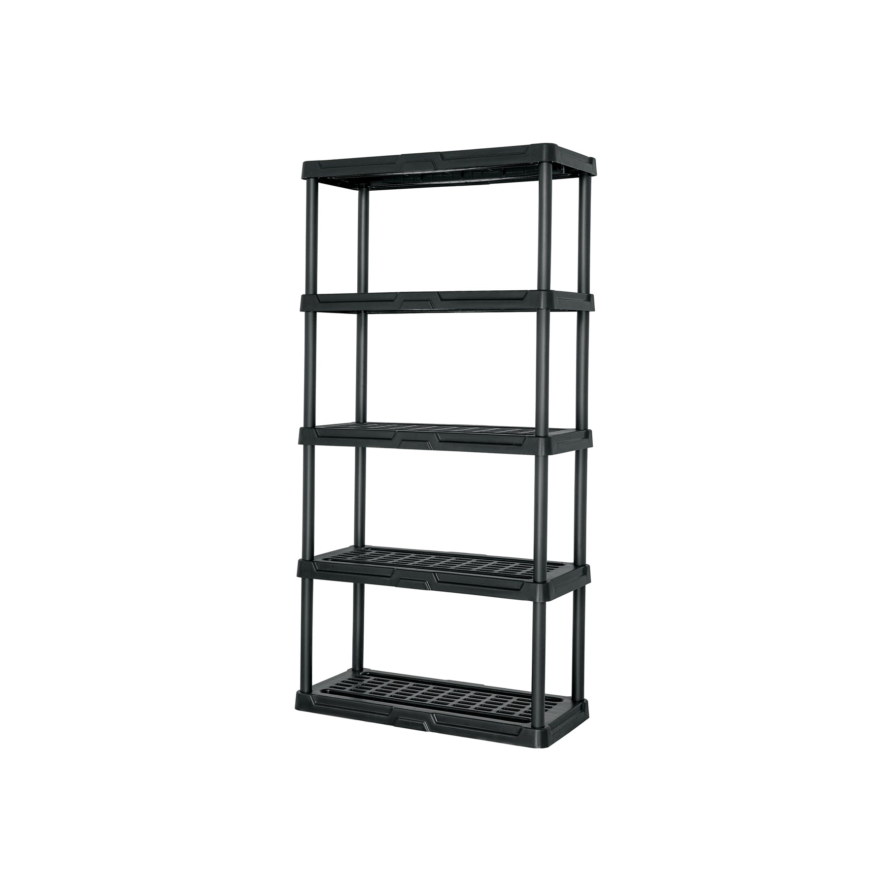 Estante plástico 5 repisas cap. 35 Kg, 180x44x92, PRETUL