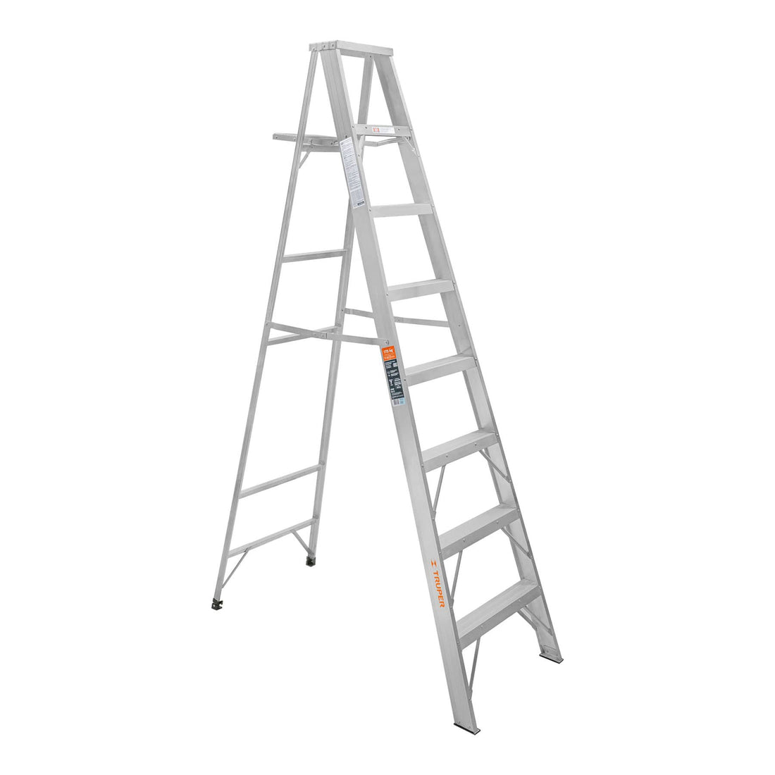 Escalera de tijera 100% aluminio tipo ll 7 peldaños, TRUPER