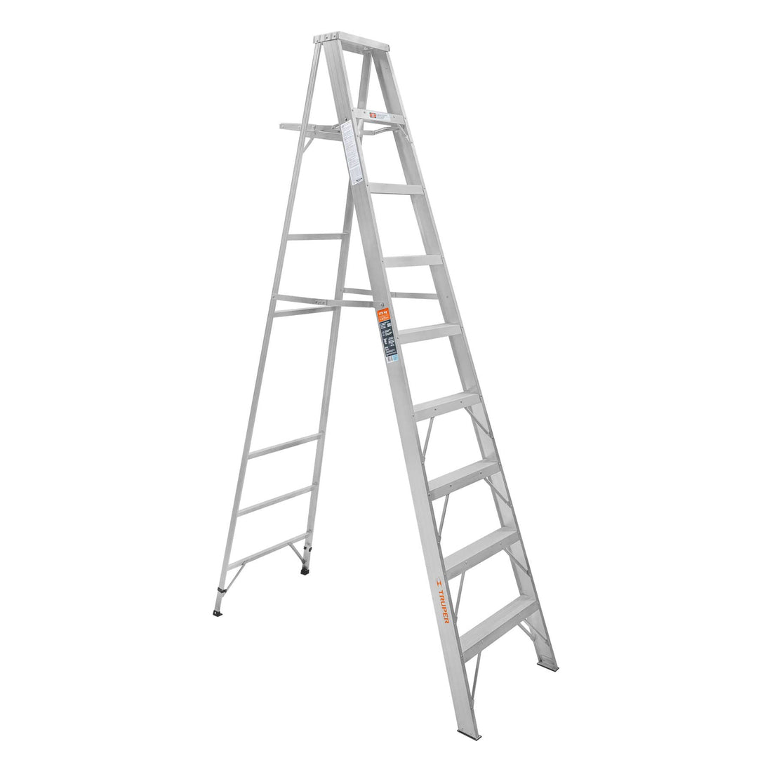 Escalera de tijera 100% aluminio tipo ll 8 peldaños, TRUPER
