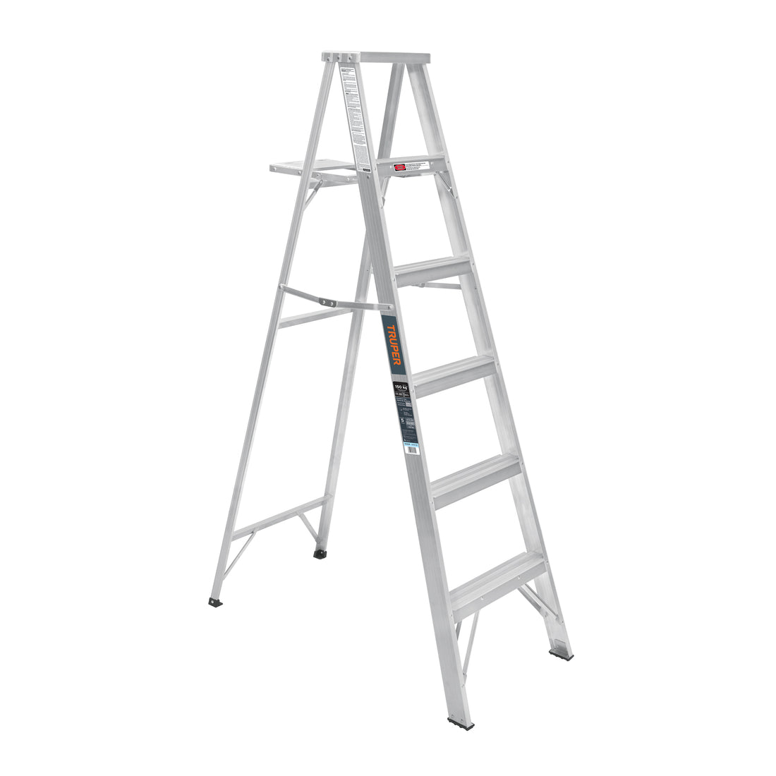 Escalera de tijera 100% aluminio tipo lll 5 peldaños, TRUPER