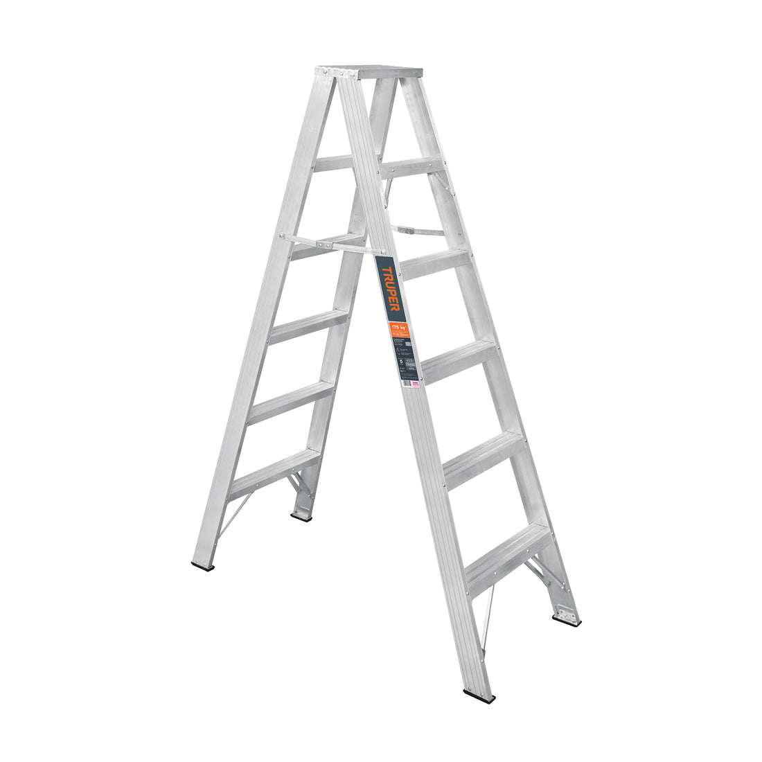 Escalera de tijera doble, tipo ll, 5 escalones, TRUPER