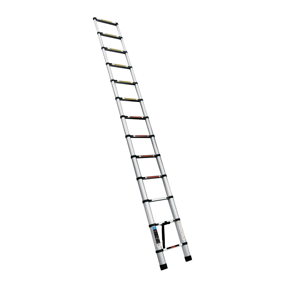 Escalera telescópica,13 peldaños, tipo II, capacidad 102kg