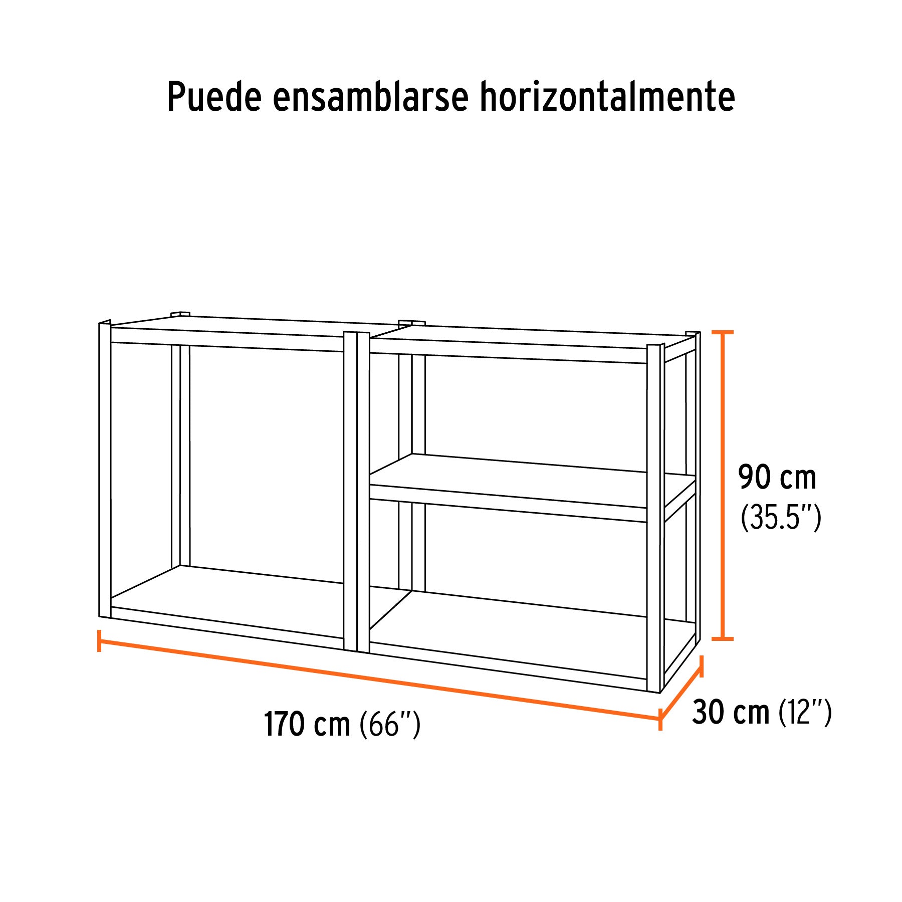 Estante metálico 5 repisas capacidad 80 Kg,180x30x85, TRUPER