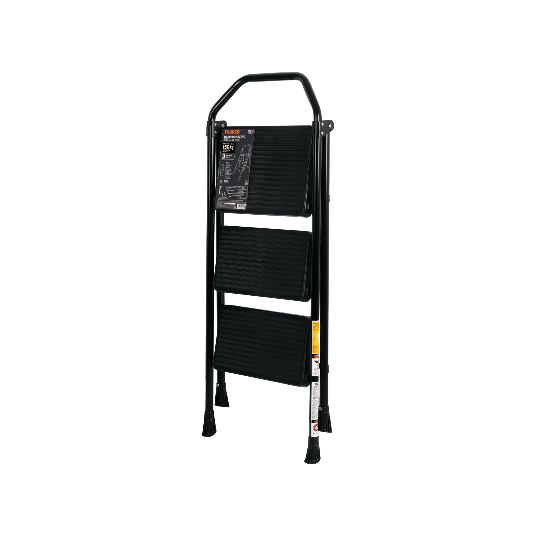 Escalerilla tubular, plegable, 3 peldaños, TRUPER