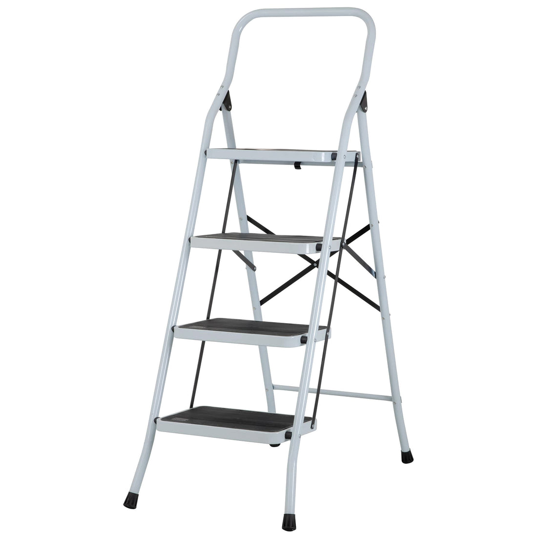 Escalerilla tubular, plegable, 4 peldaños, PRETUL