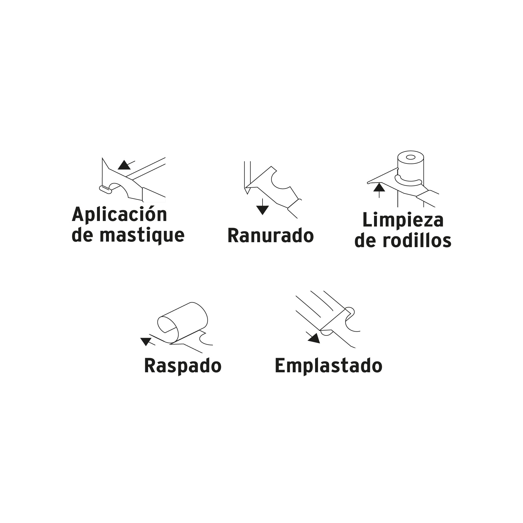 Espátula 2-1/2" de 5 usos con mango de madera, TRUPER