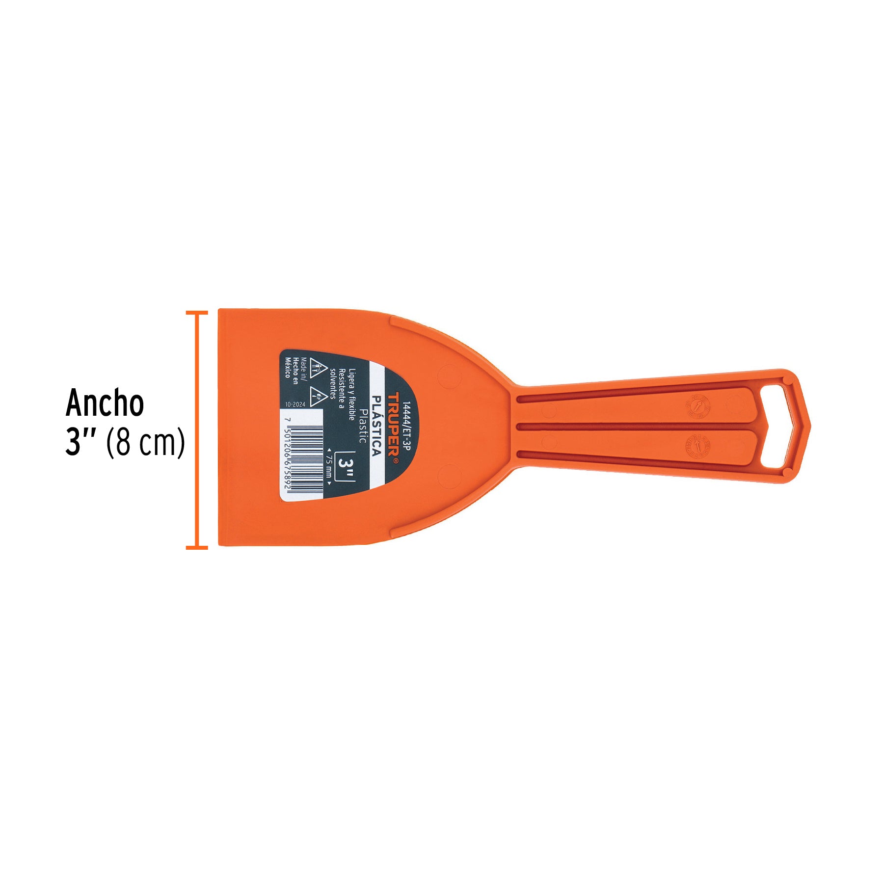 Espátula plástica de 3", TRUPER