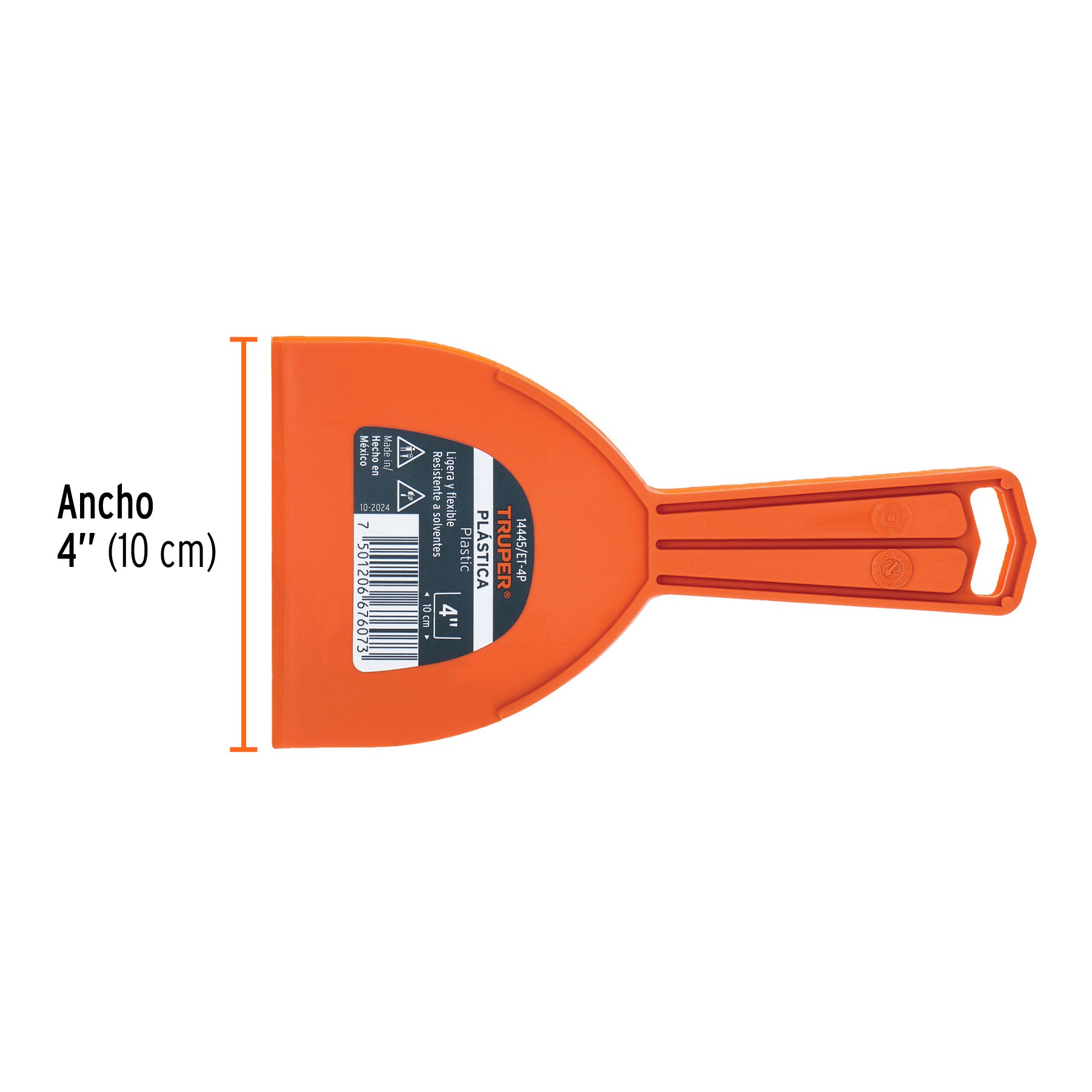 Espátula plástica de 4", TRUPER
