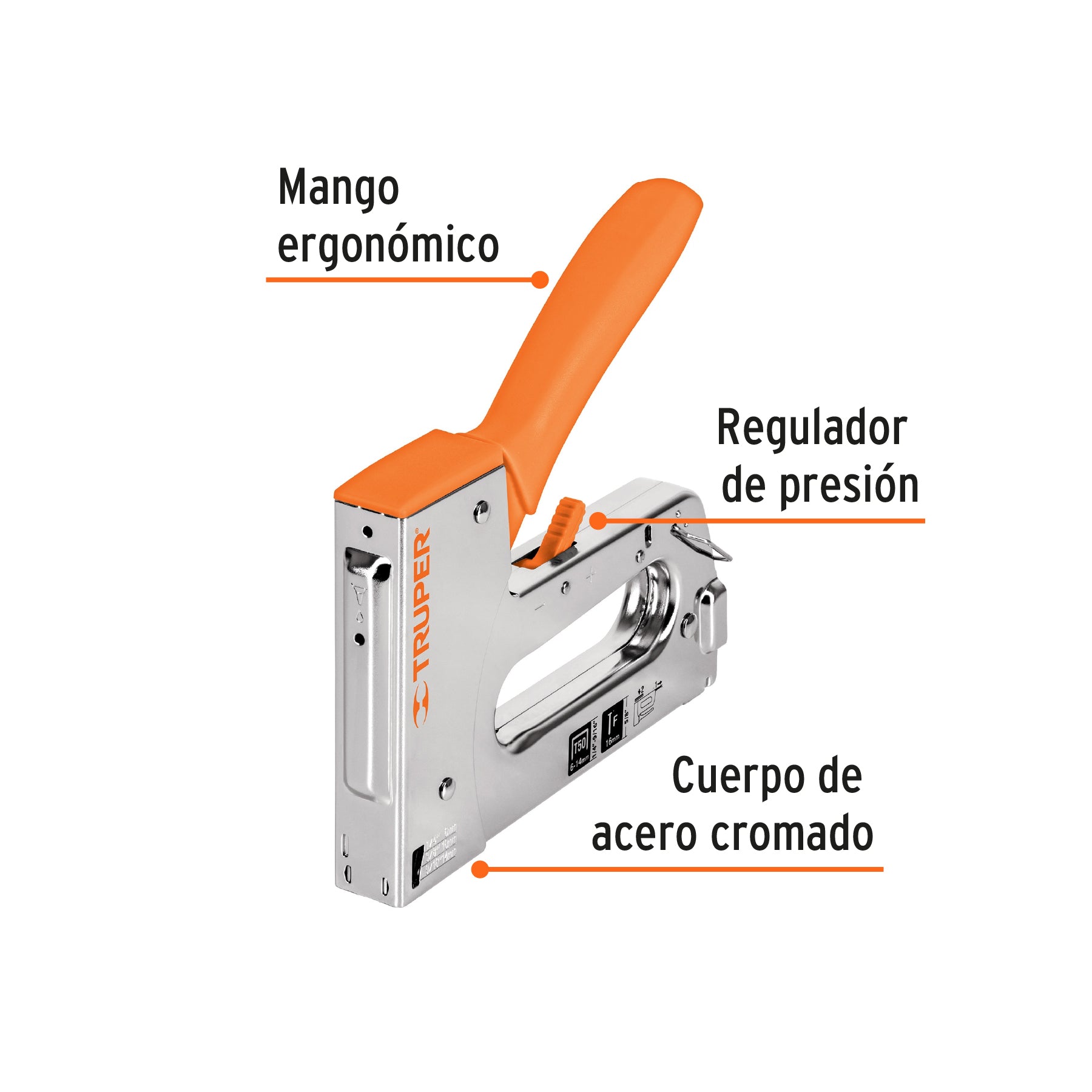 Engrapadora / clavadora tipo pistola, TRUPER