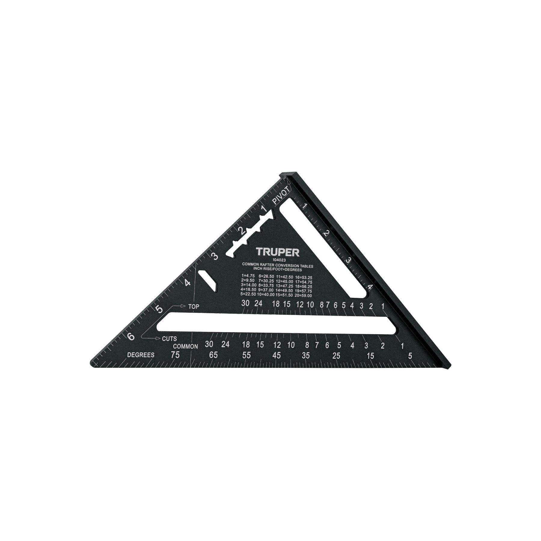 Escuadra 7", aluminio color negro, para muro de yeso, TRUPER