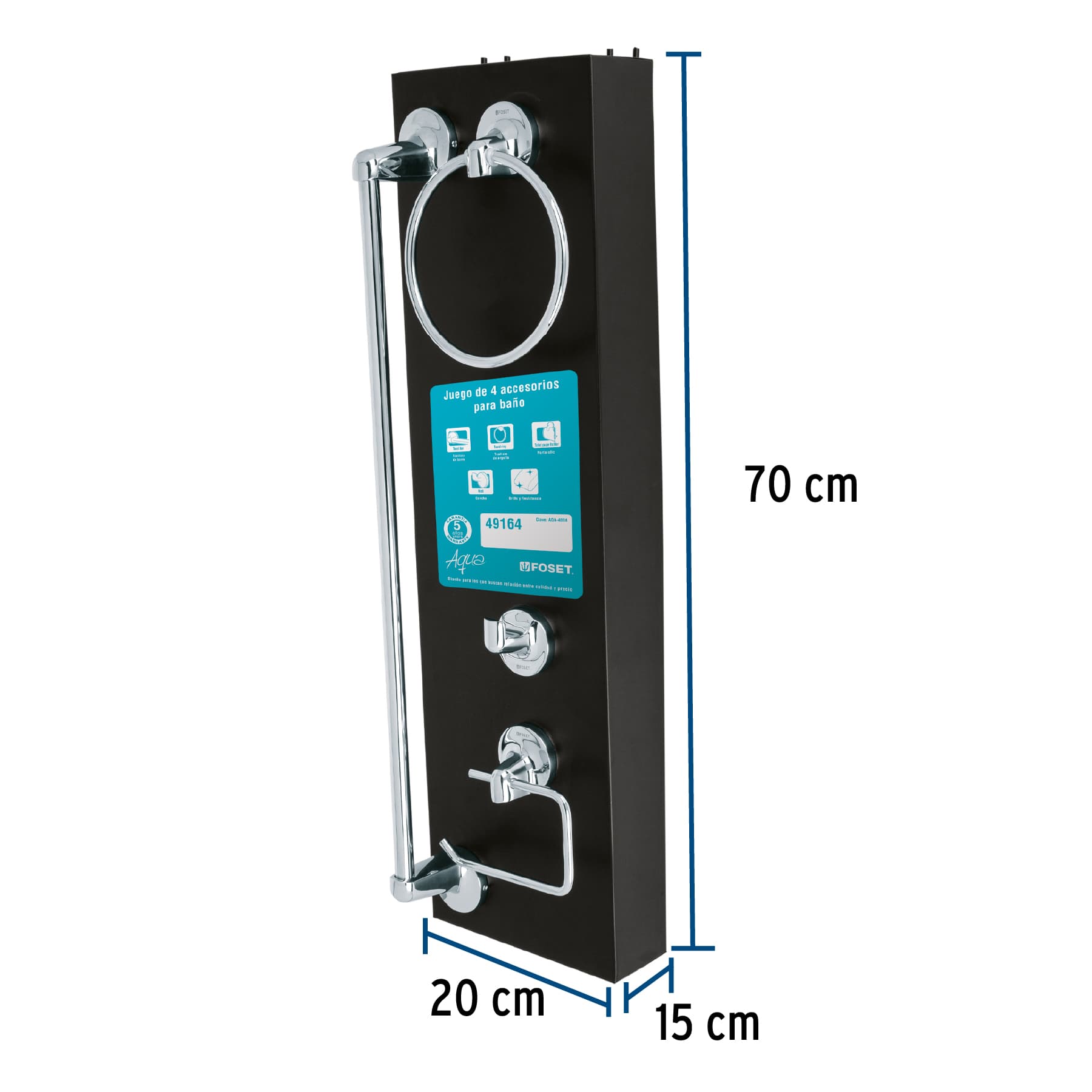 Exhibidor con juego de accesorios AQA-4004, FOSET