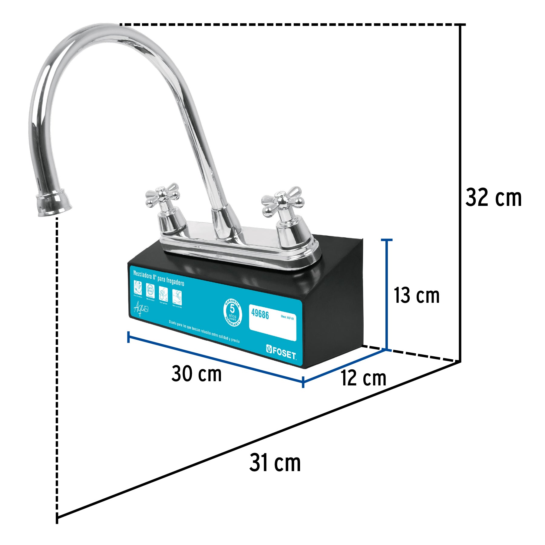 Exhibidor con mezcladora AQF-81, FOSET