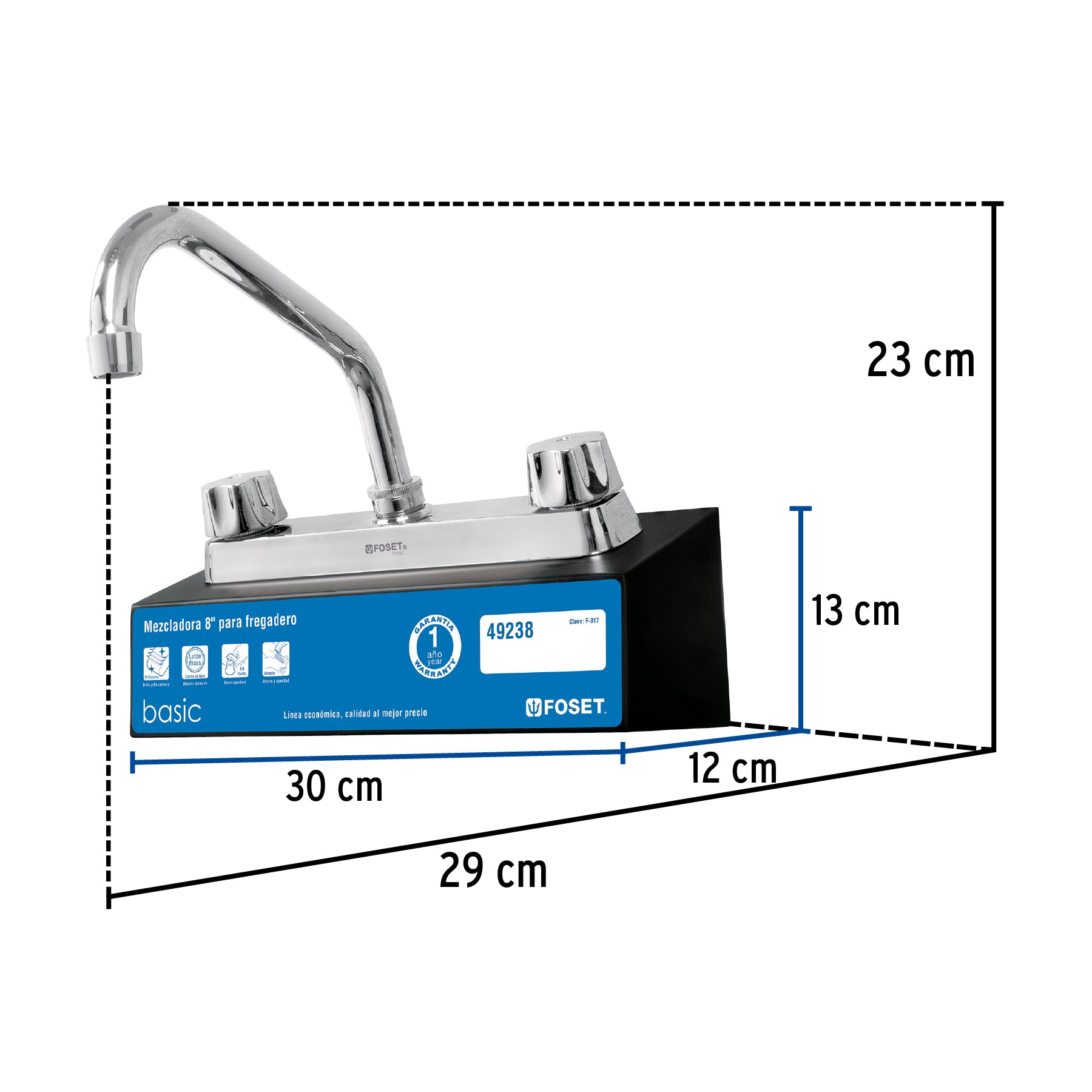 Exhibidor con mezcladora F-317, FOSET
