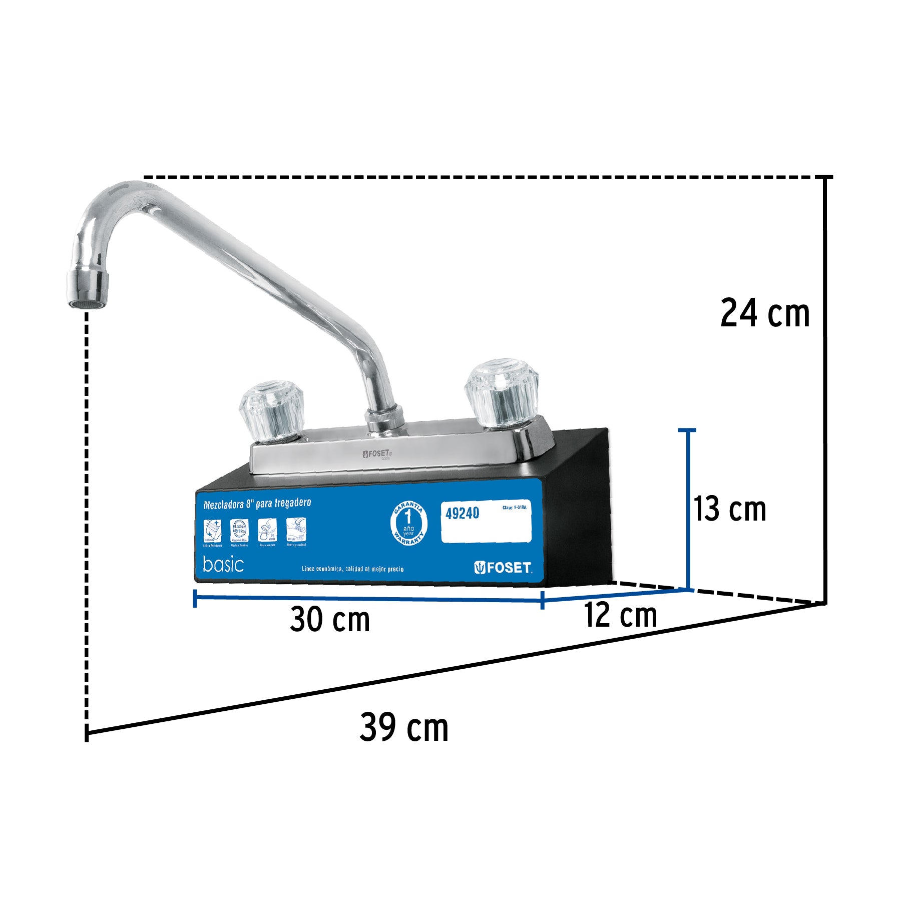 Exhibidor con mezcladora F-318A, FOSET