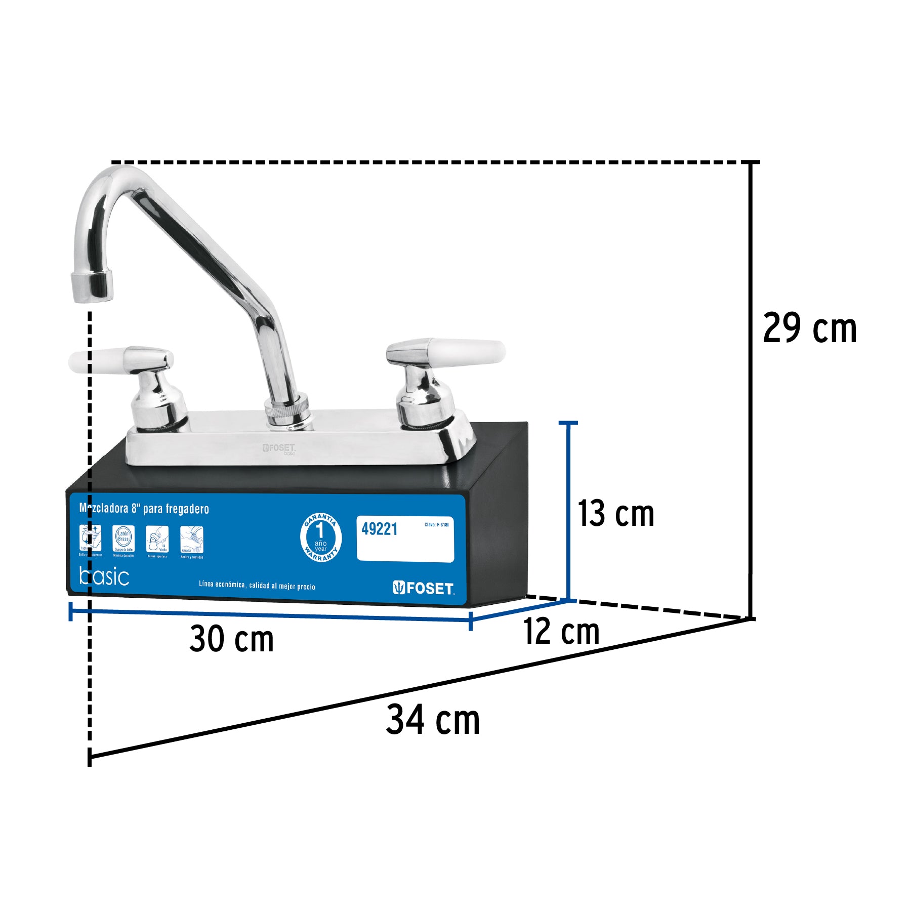 Exhibidor con mezcladora F-318I, FOSET