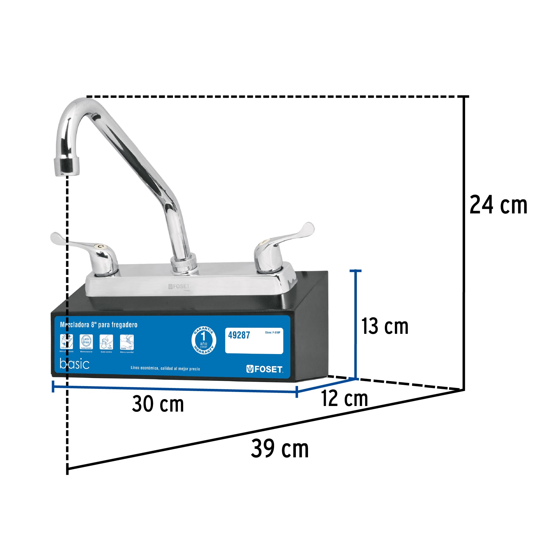 Exhibidor con mezcladora F-318-P, FOSET
