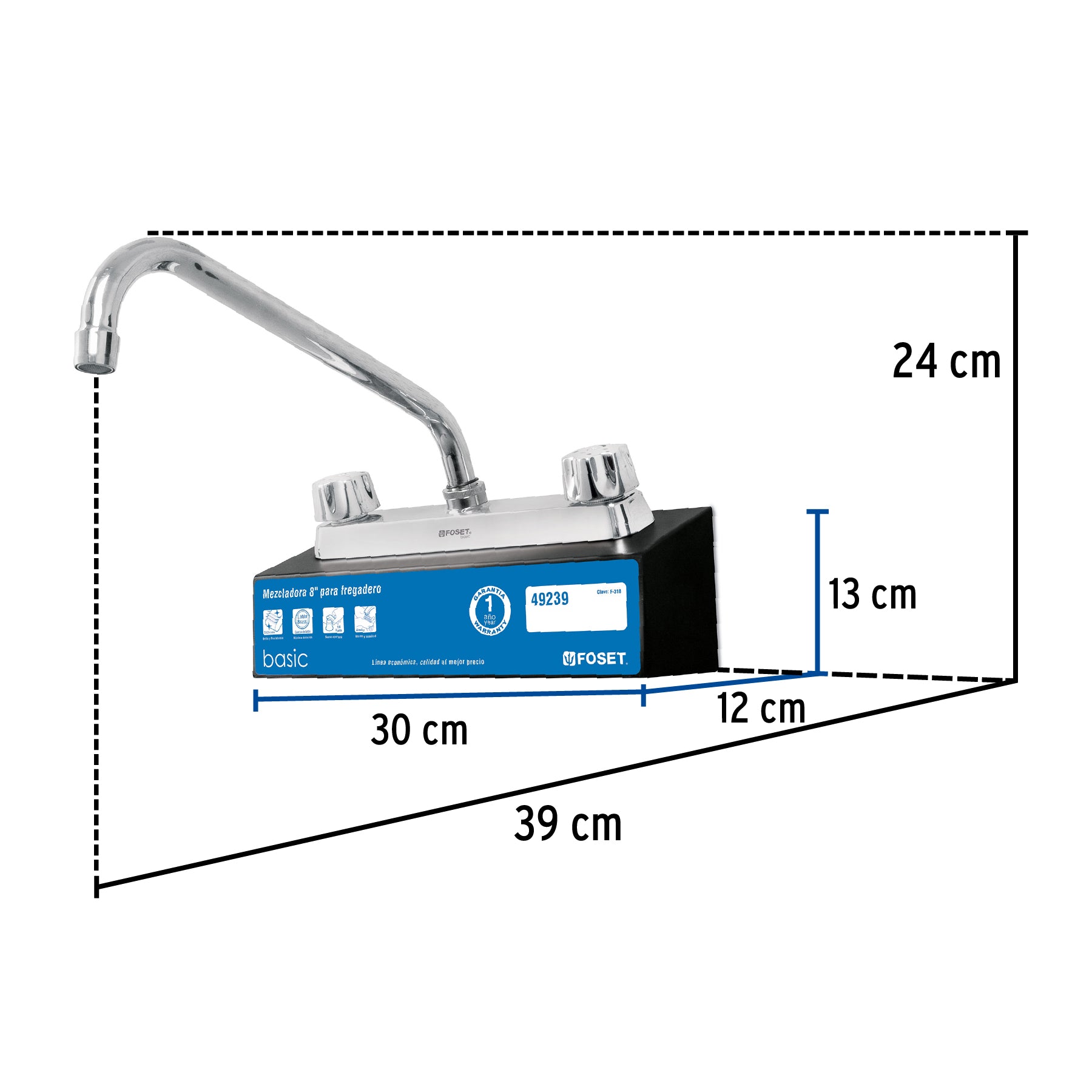 Exhibidor con mezcladora F-318, FOSET