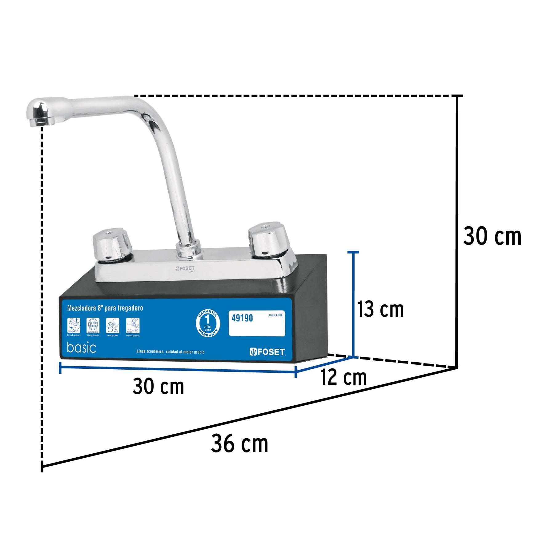 Exhibidor con mezcladora F-319, FOSET