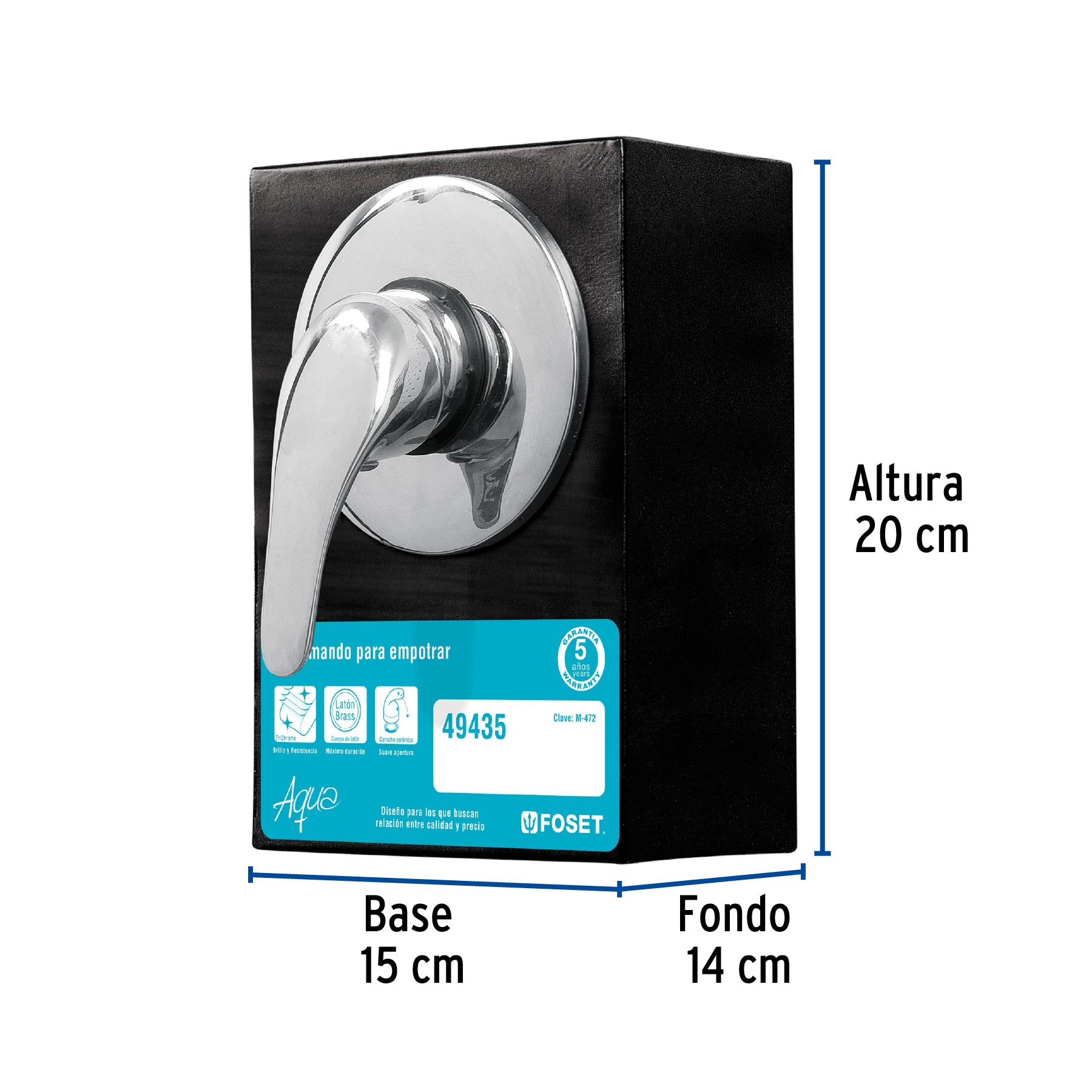 Exhibidor con monomando para regadera AQM-71, FOSET