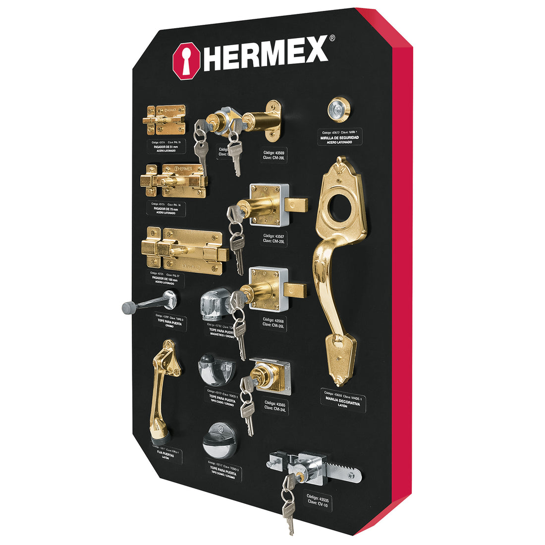 Exhibidor HERMEX con accesorios