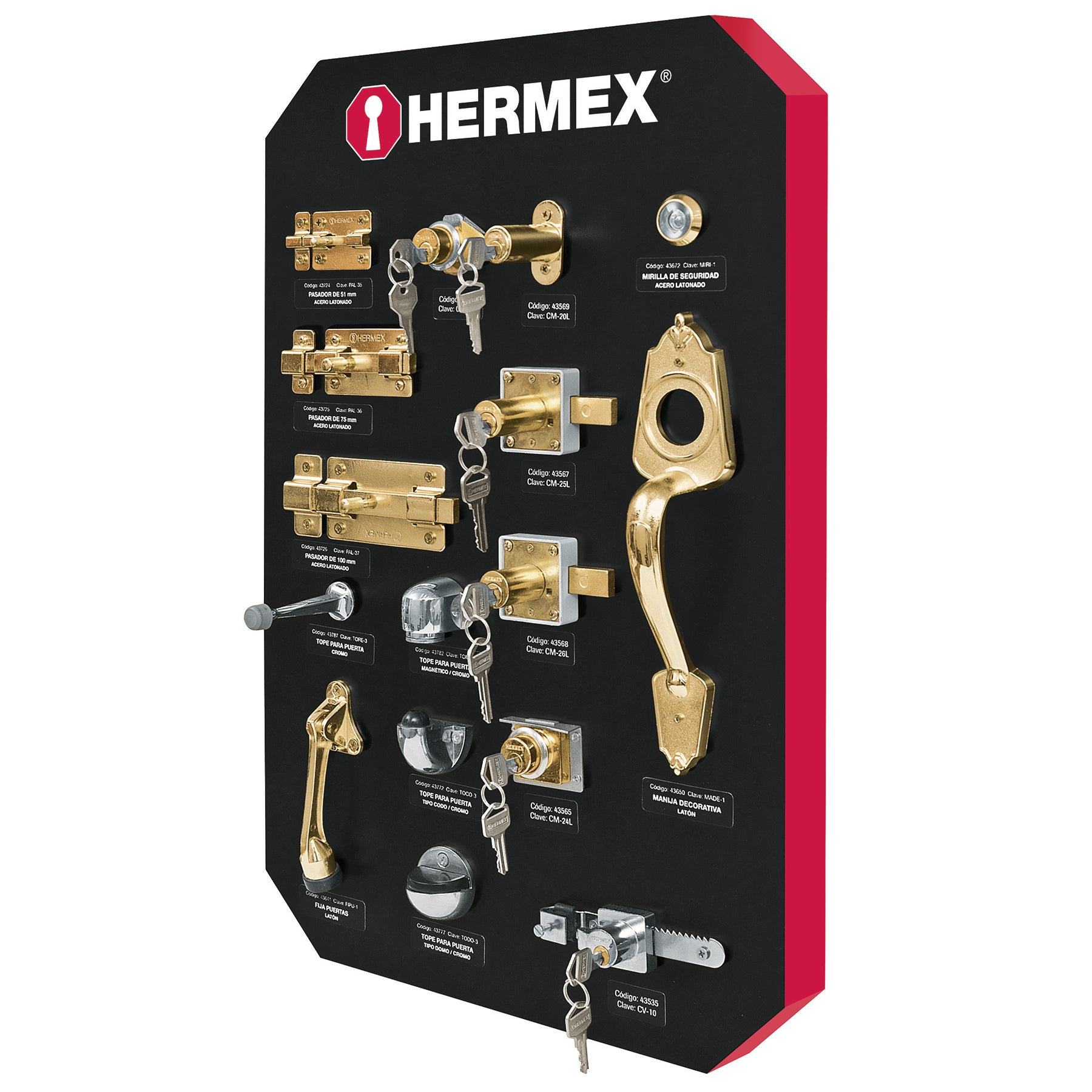 Exhibidor HERMEX con accesorios