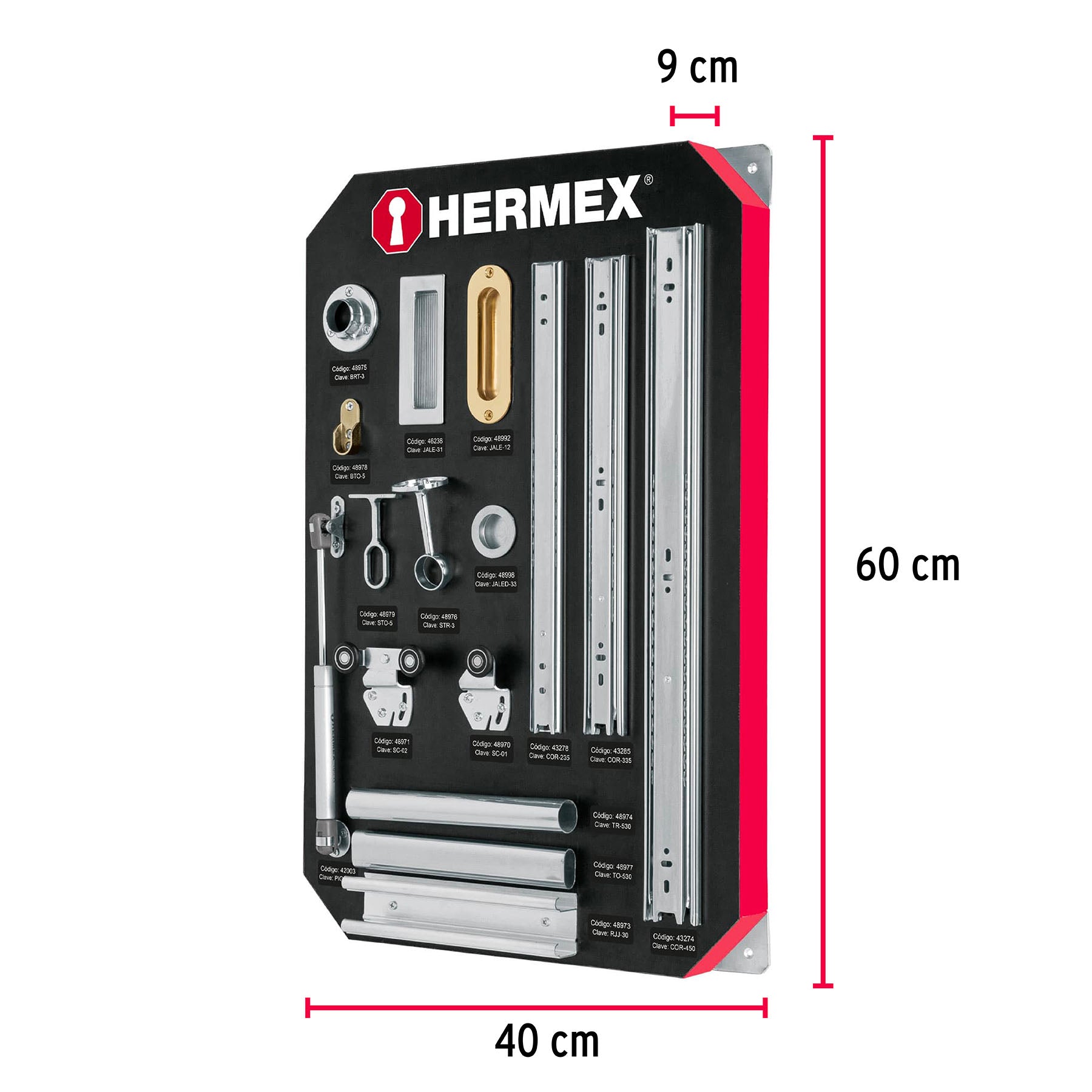 Exhibidor HERMEX de accesorios para closet