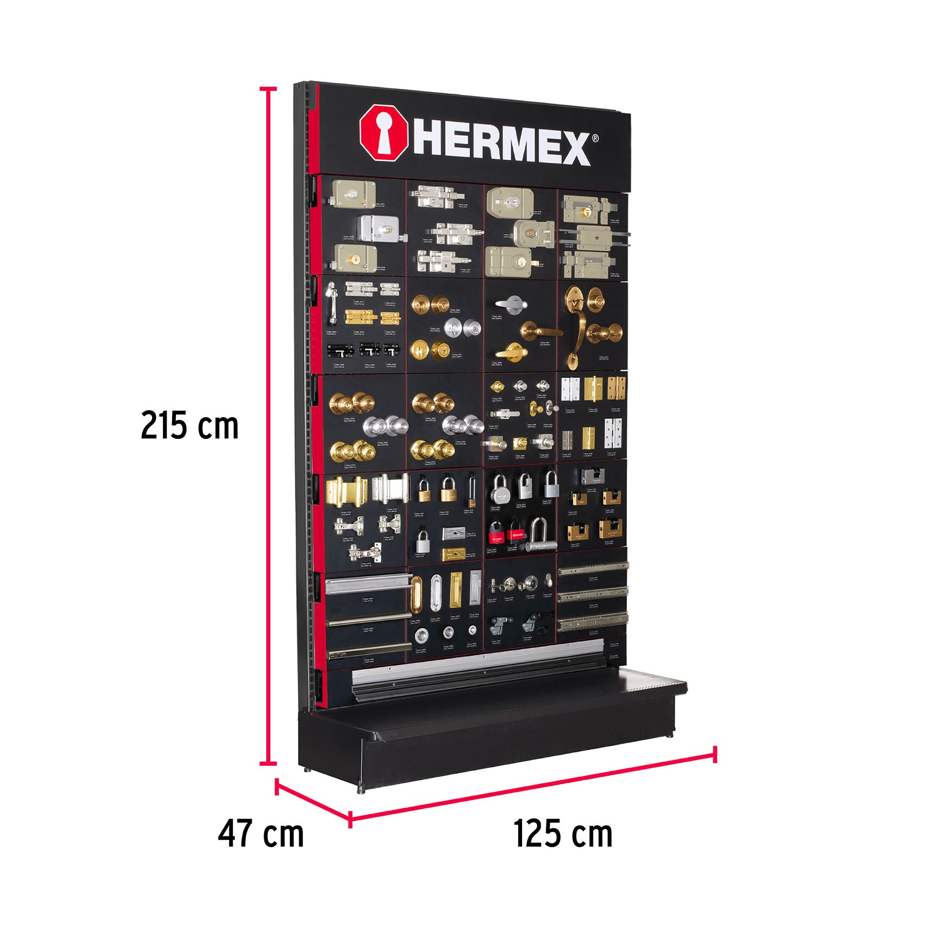 Exhibidor tipo góndola HERMEX