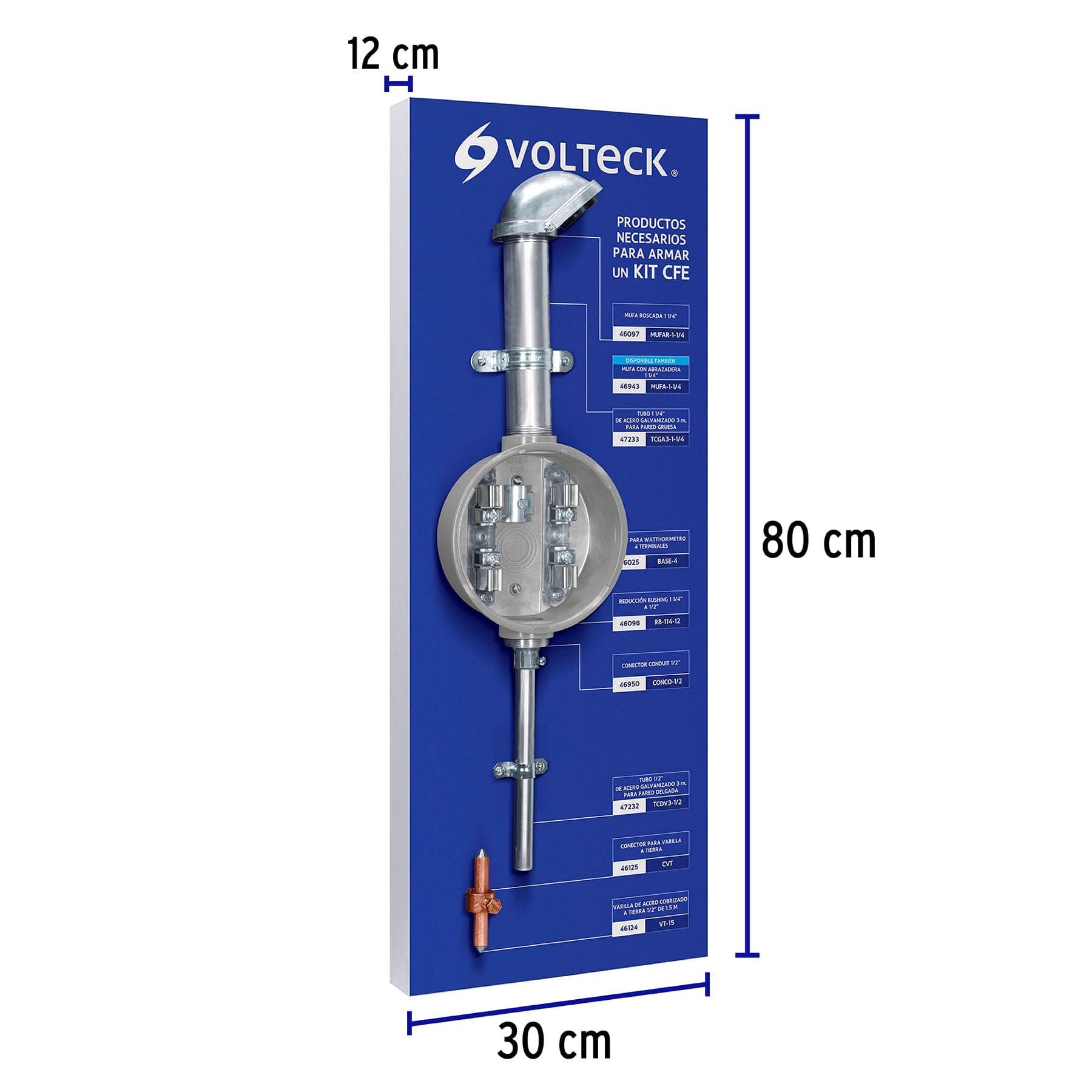 Tablero exhibidor de Kit CFE, VOLTECK