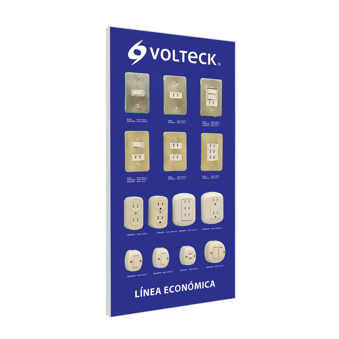 Exhibidor línea económica, VOLTECK