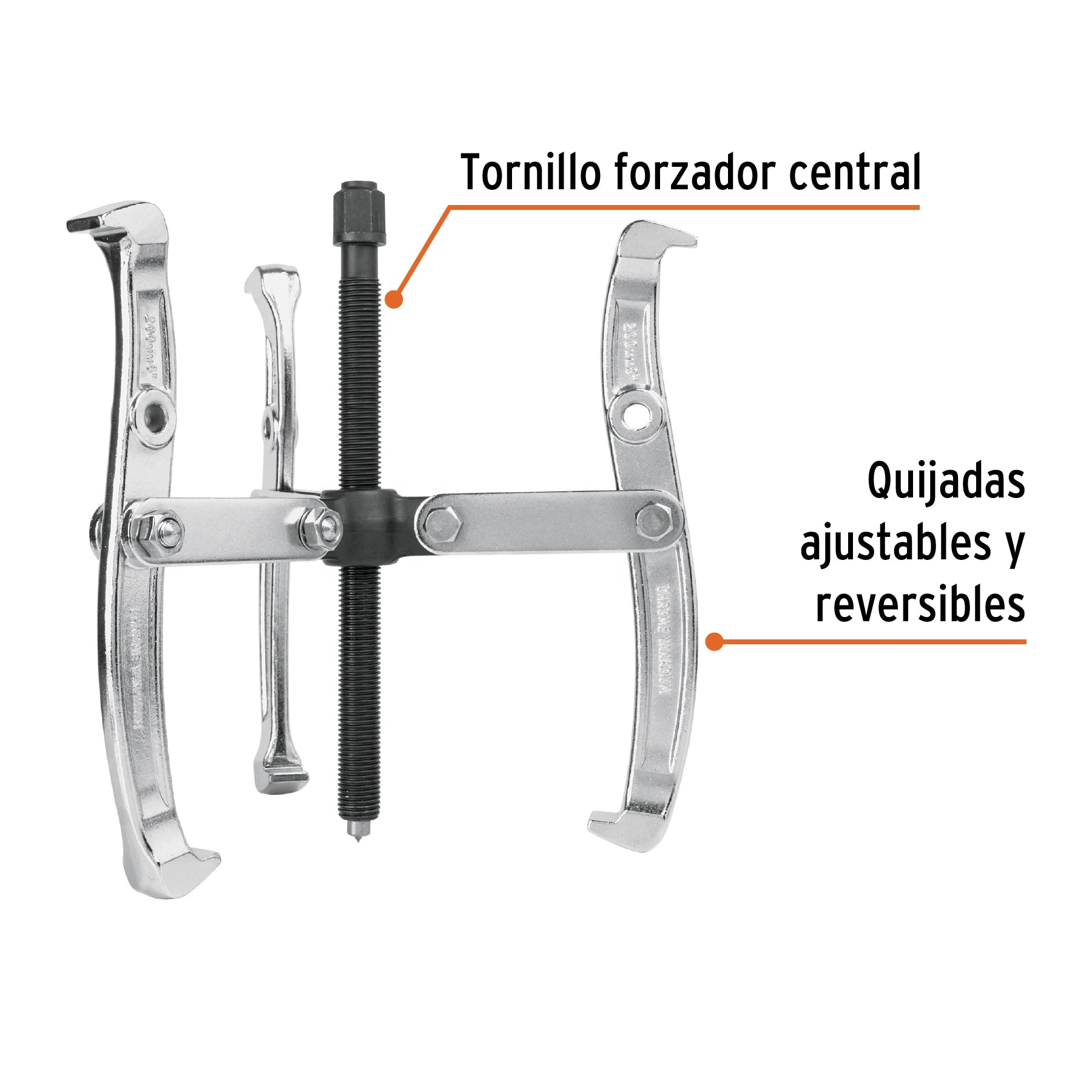 Extractor de poleas, 3 quijadas, 6", TRUPER