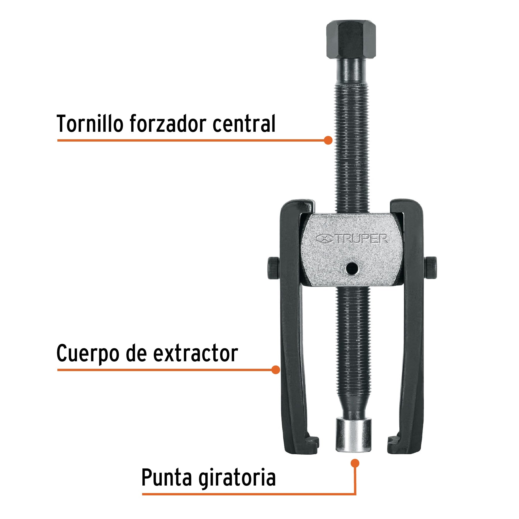 Extractor de poleas, pata de cabra, TRUPER