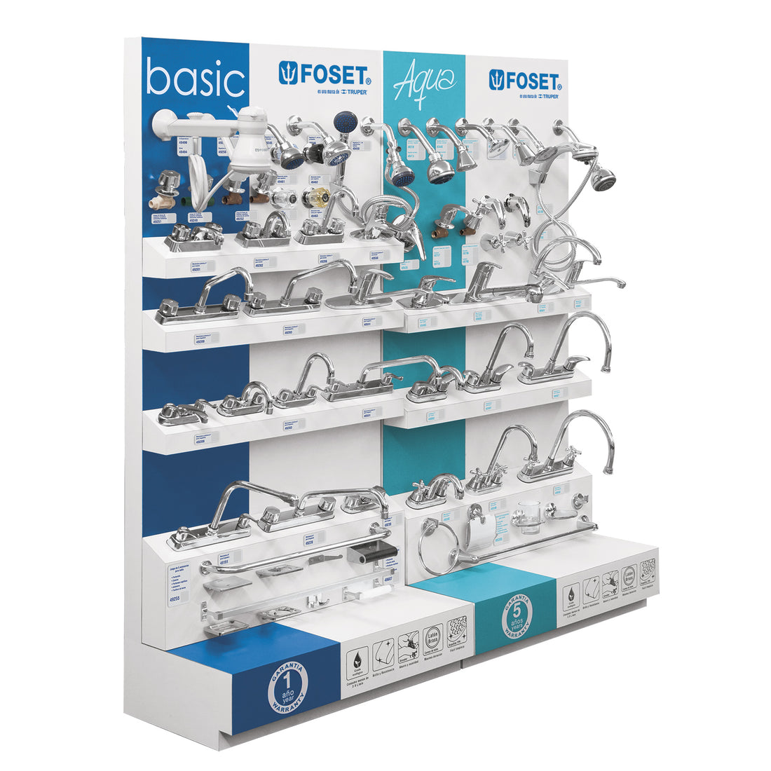 Exhibidor de piso FOSET AQUA BASIC