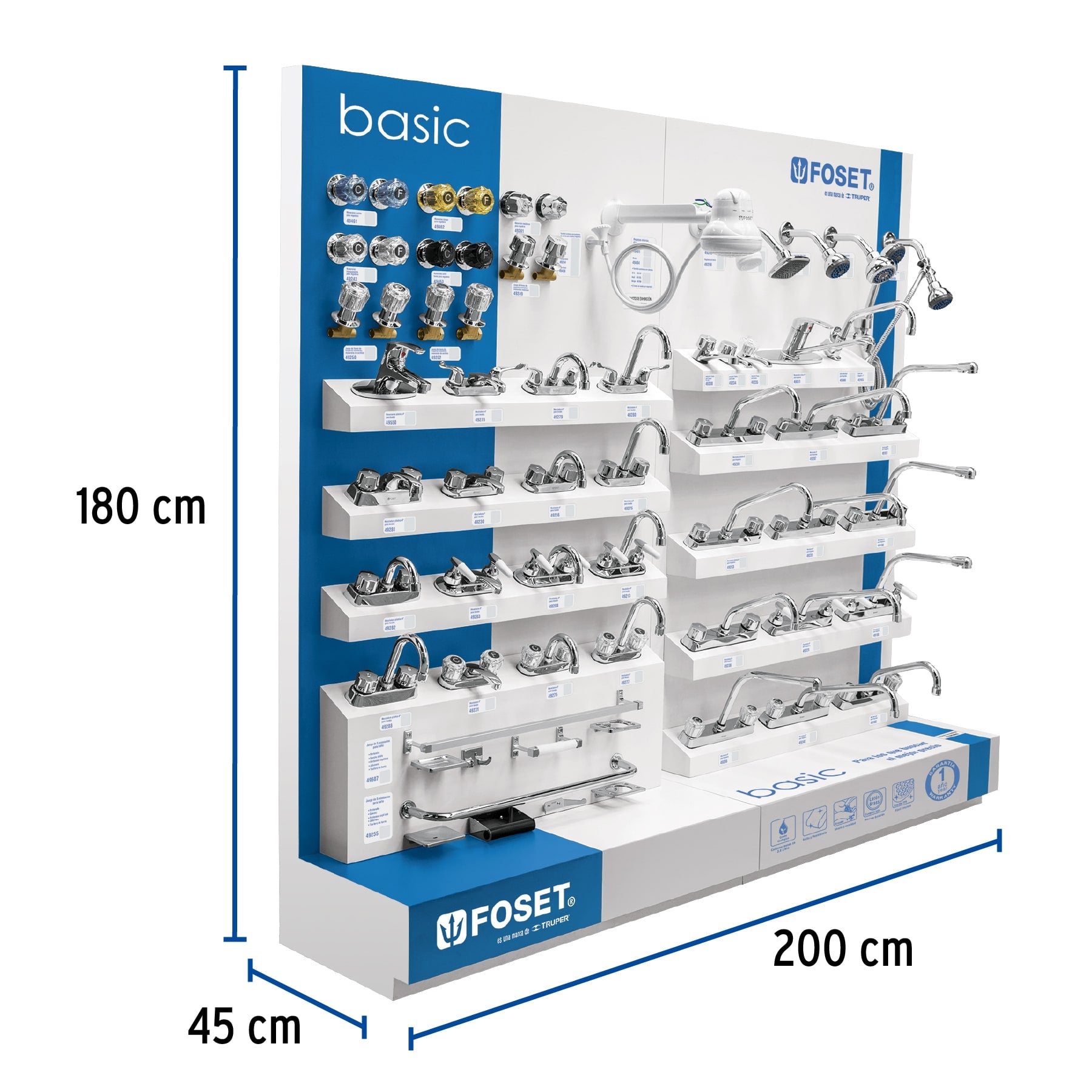 Exhibidor de piso FOSET BASIC