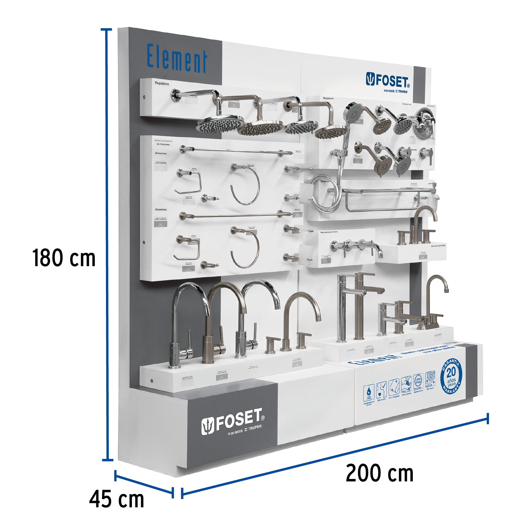 Exhibidor de piso FOSET ELEMENT