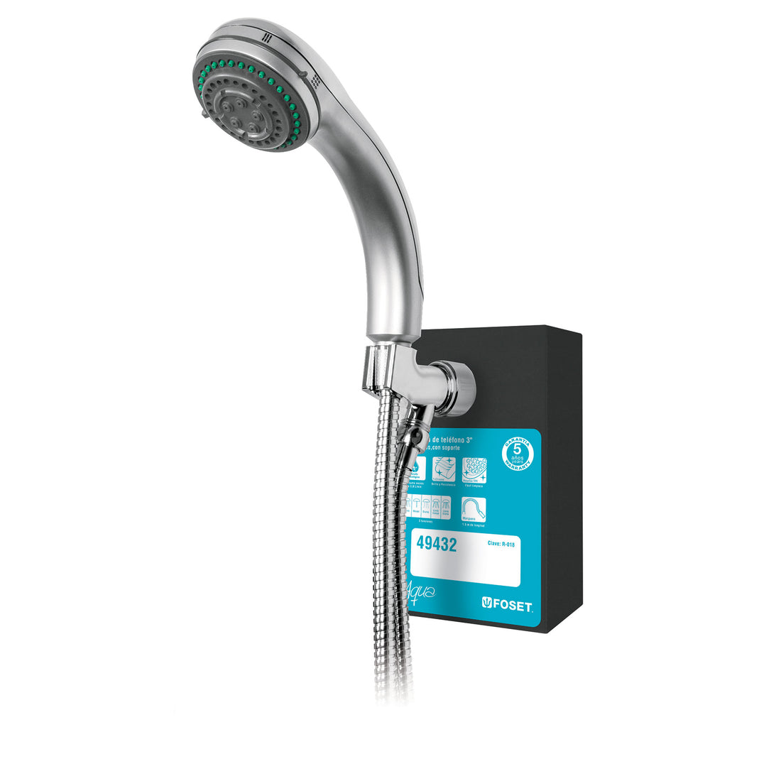 Exhibidor de regadera manual con soporte, AQUA