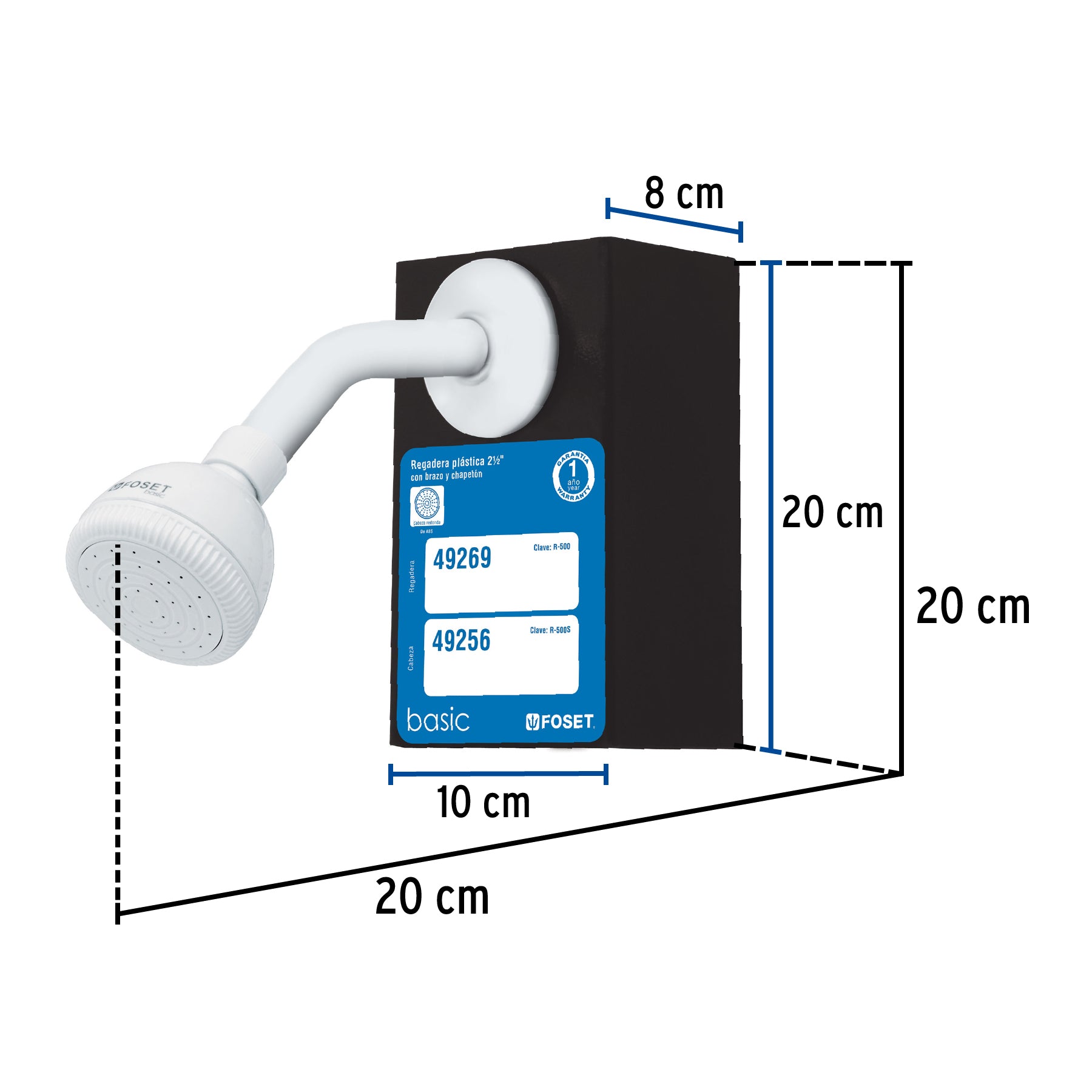Exhibidor con regadera R-500, FOSET