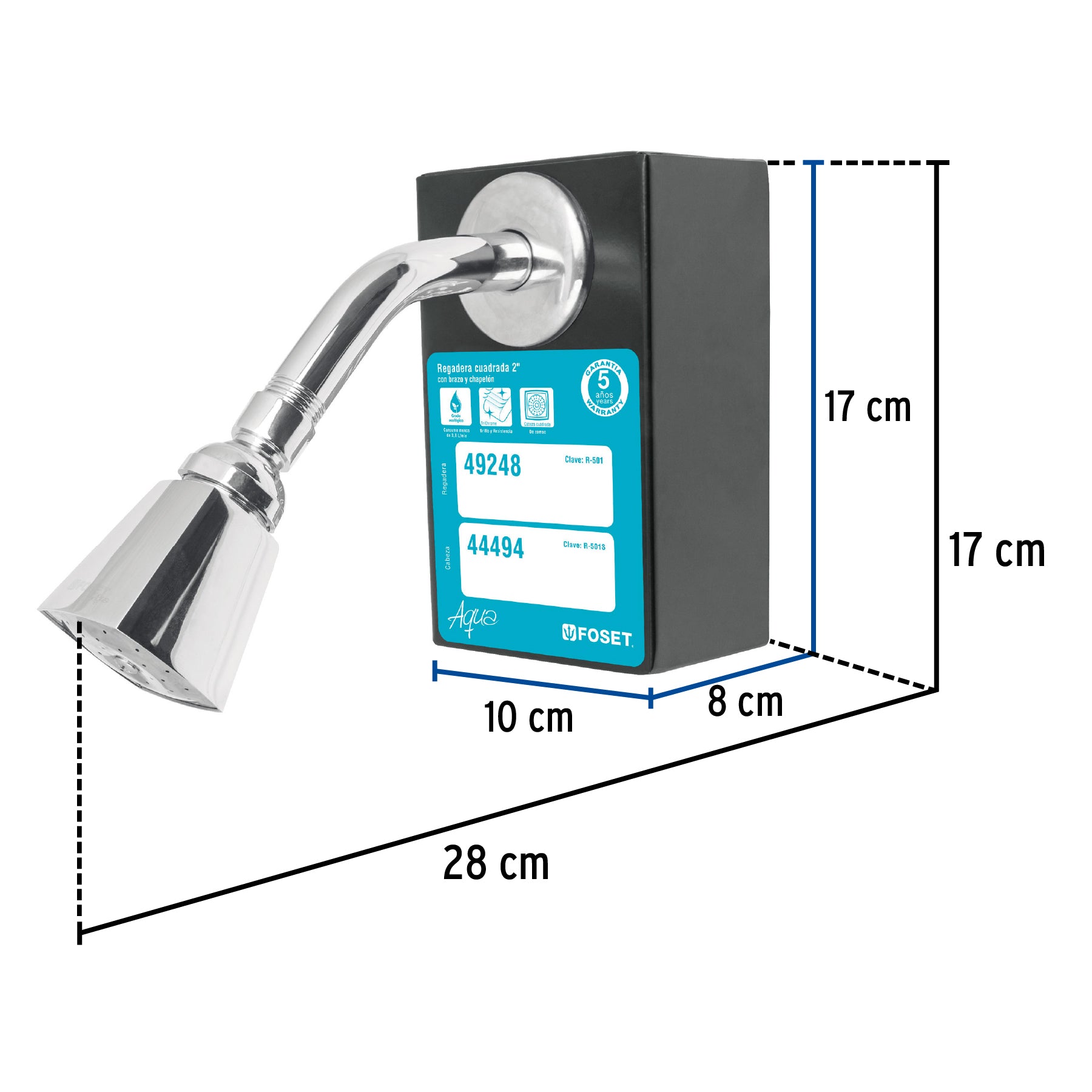 Exhibidor con regadera R-501, FOSET