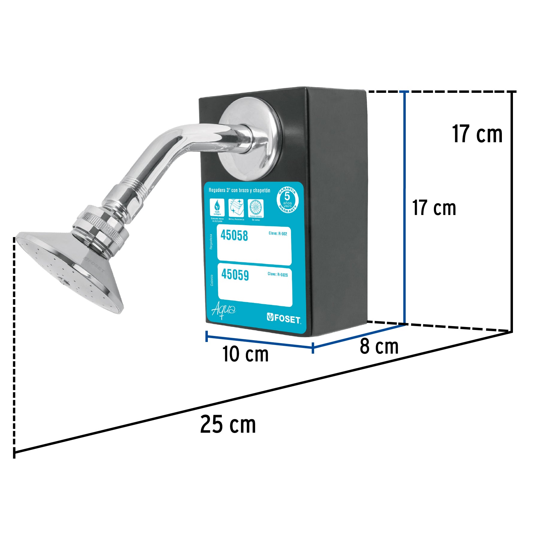 Exhibidor con Regadera R-502, FOSET
