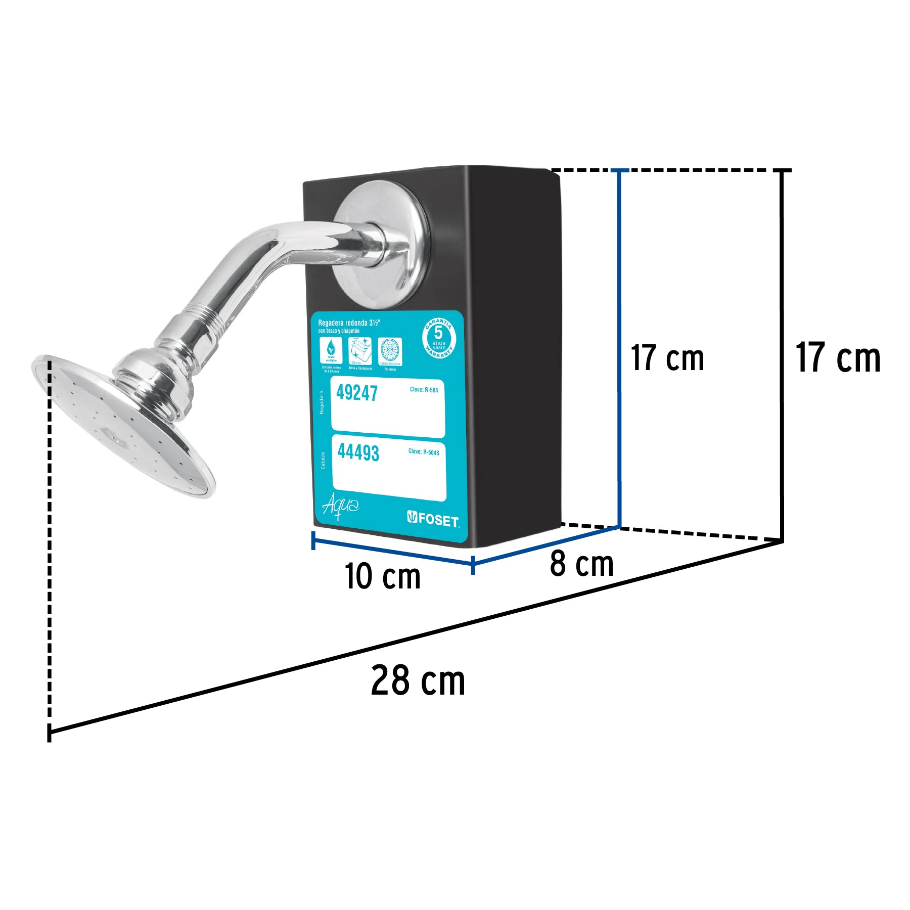 Exhibidor con regadera R-504, FOSET