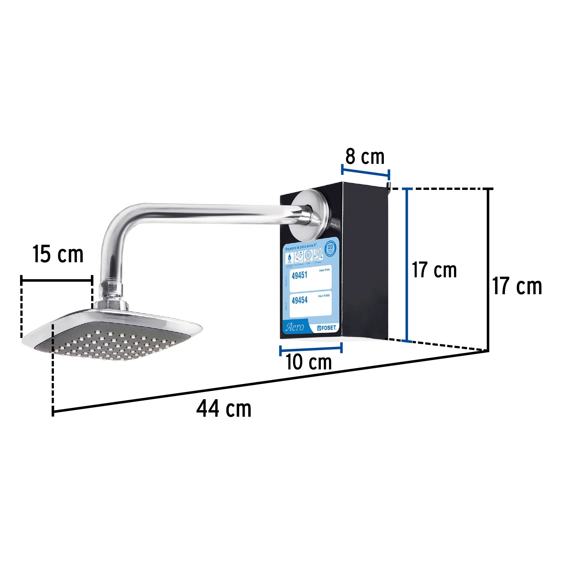 Exhibidor con regadera R-510, FOSET