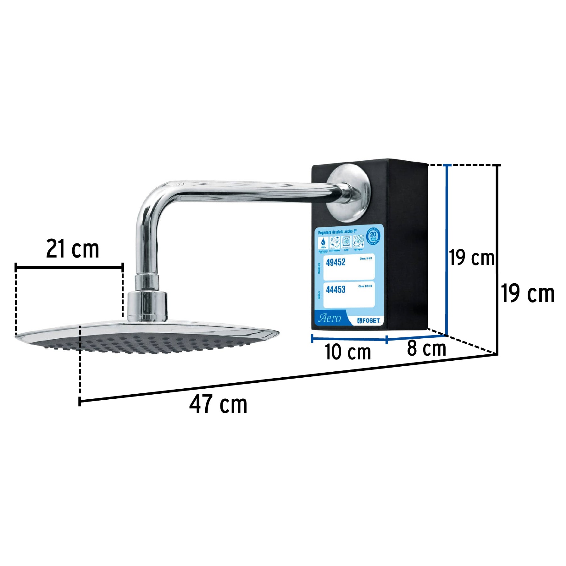 Exhibidor con regadera R-511, FOSET