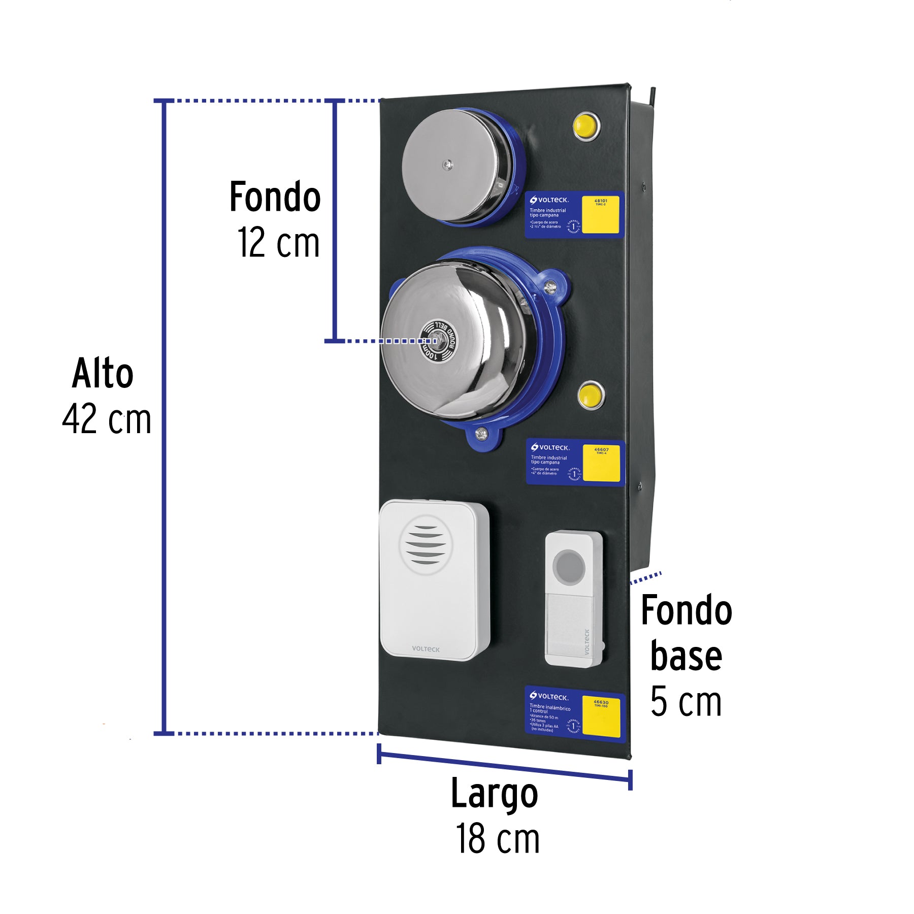 Exhibidor probador de timbres, VOLTECK