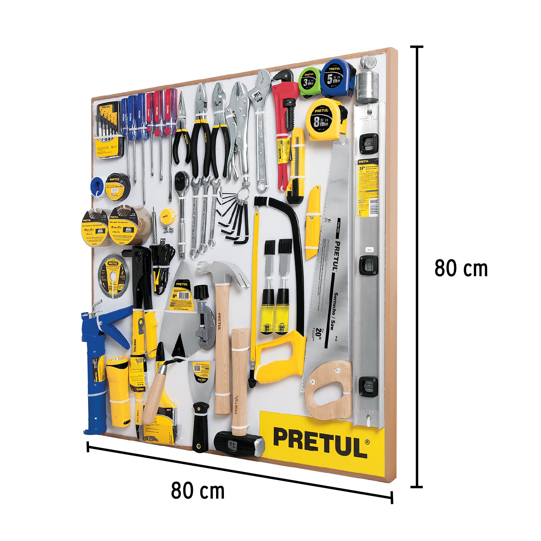Exhibidor PRETUL 80x80 cm, 1 tablero