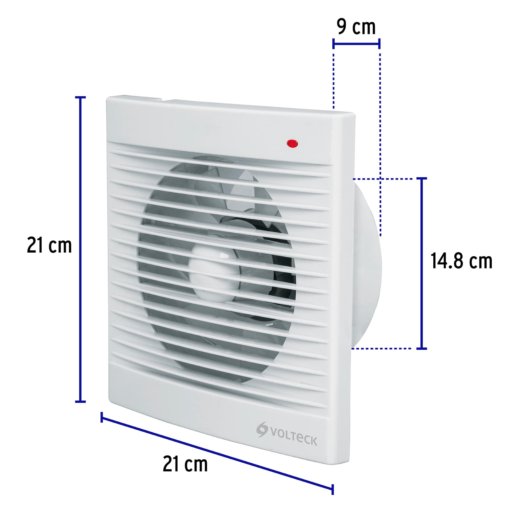 Extractor de aire de 6", blanco, VOLTECK