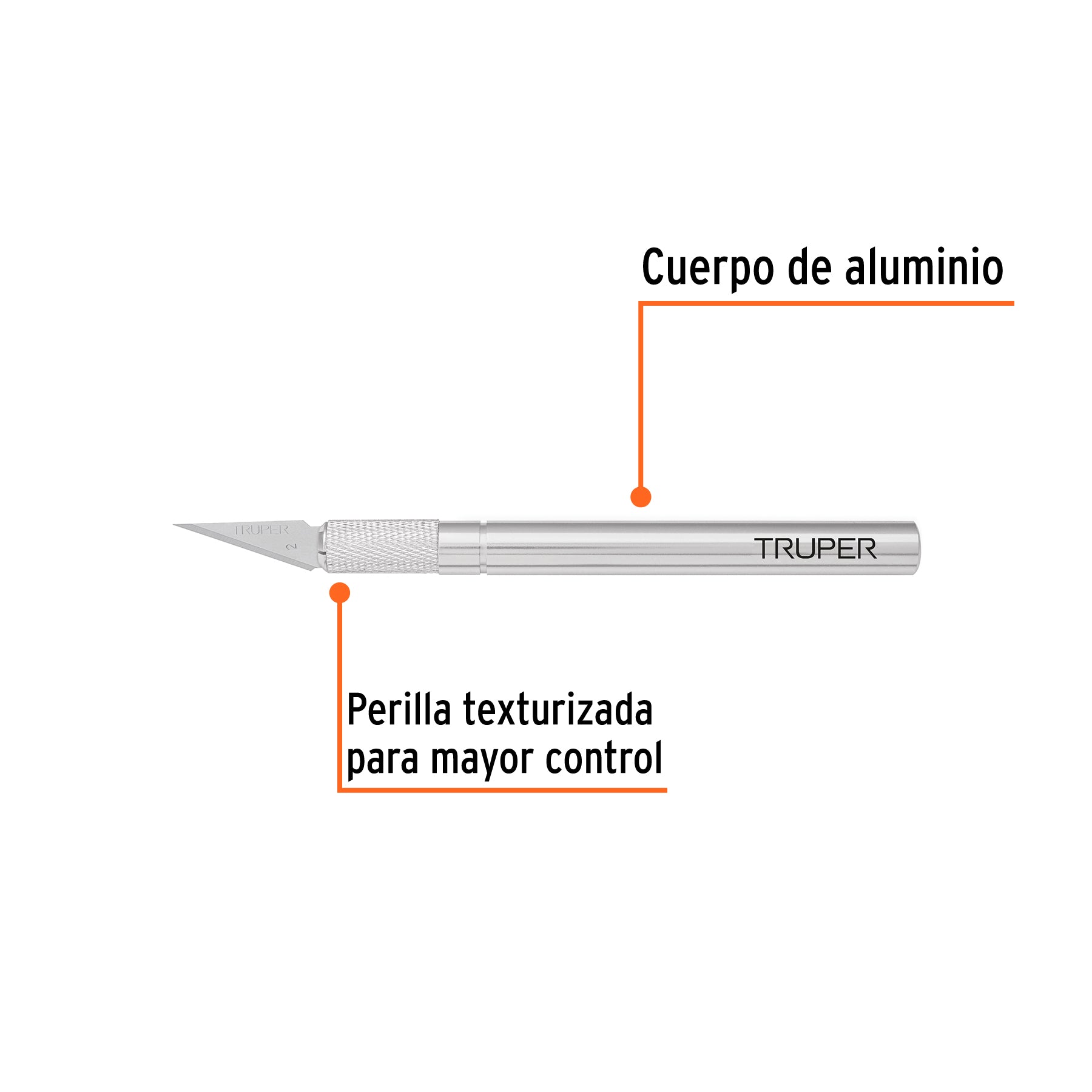 Exacto 6" profesional con 5 cuchillas de acero SK2, TRUPER