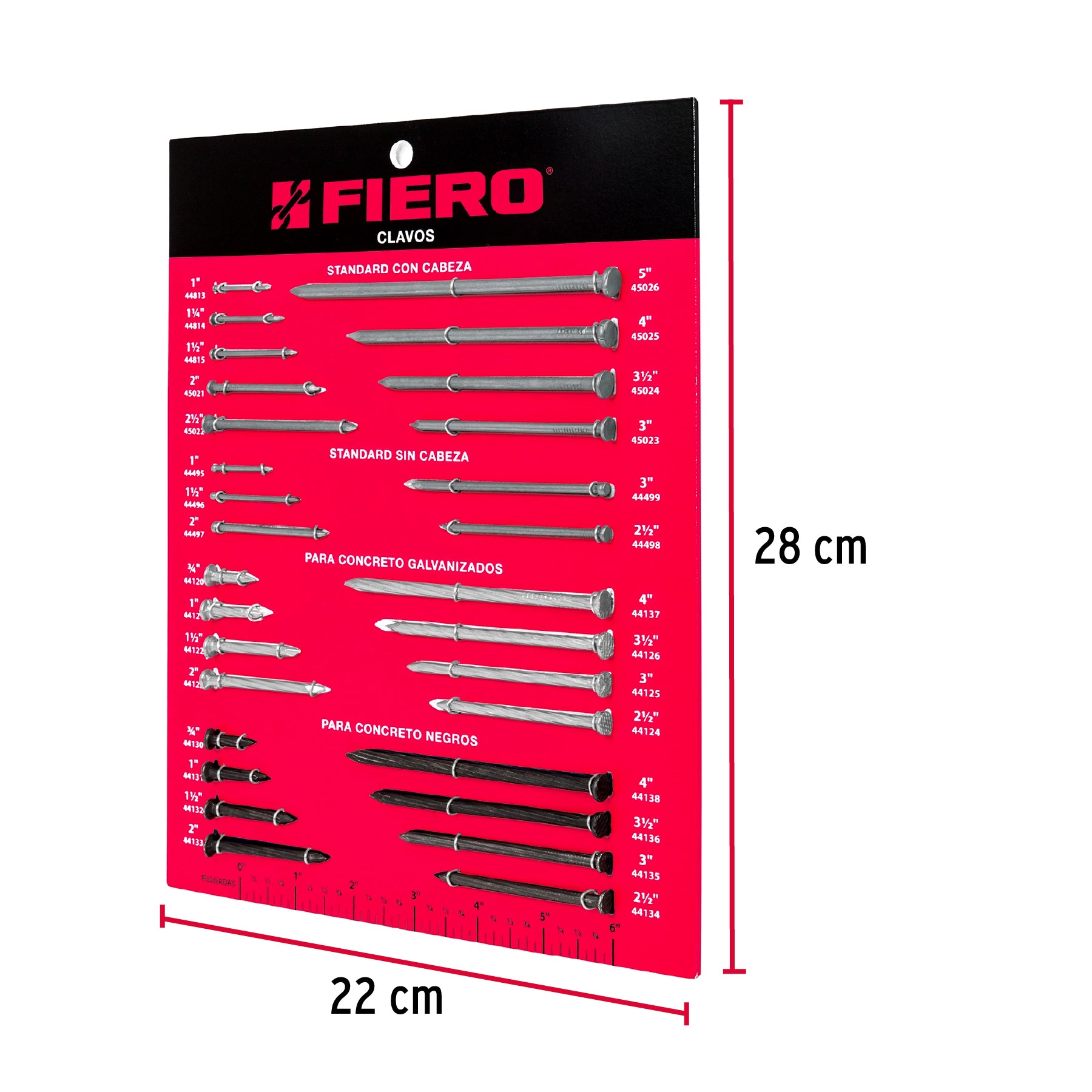 Exhibidor FIERO de clavos
