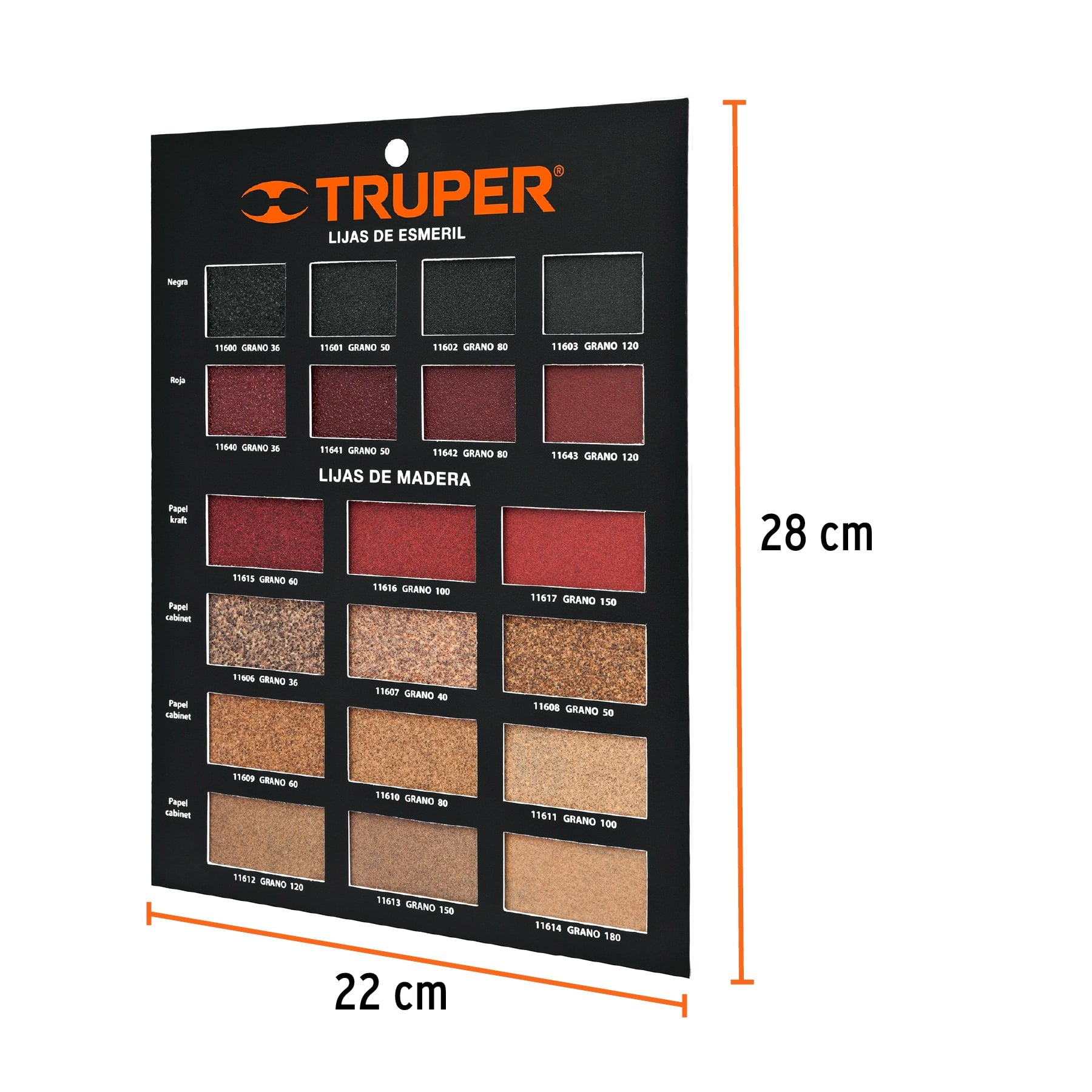 Exhibidor TRUPER de lijas de madera