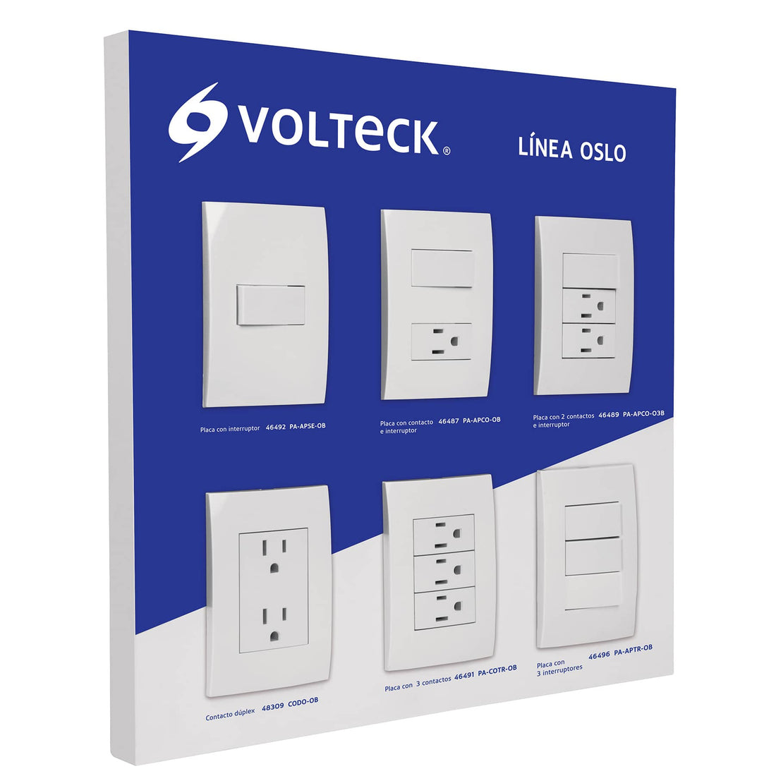 Tablero exhibidor, línea Oslo, VOLTECK