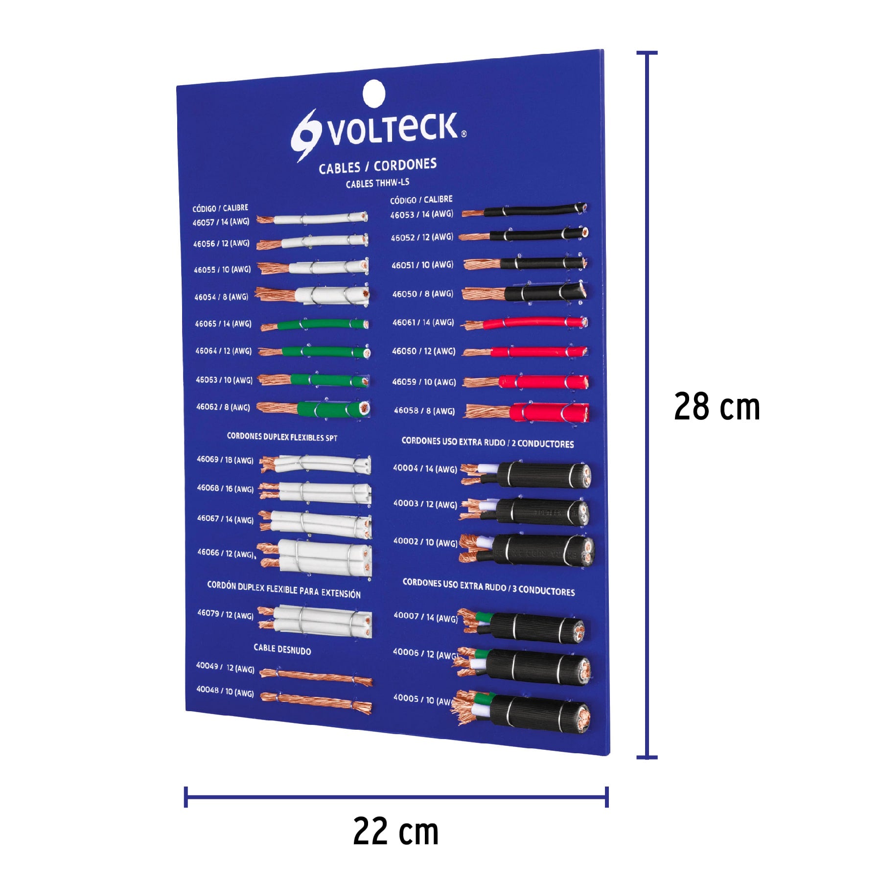 Exhibidor VOLTECK de cables y cordones
