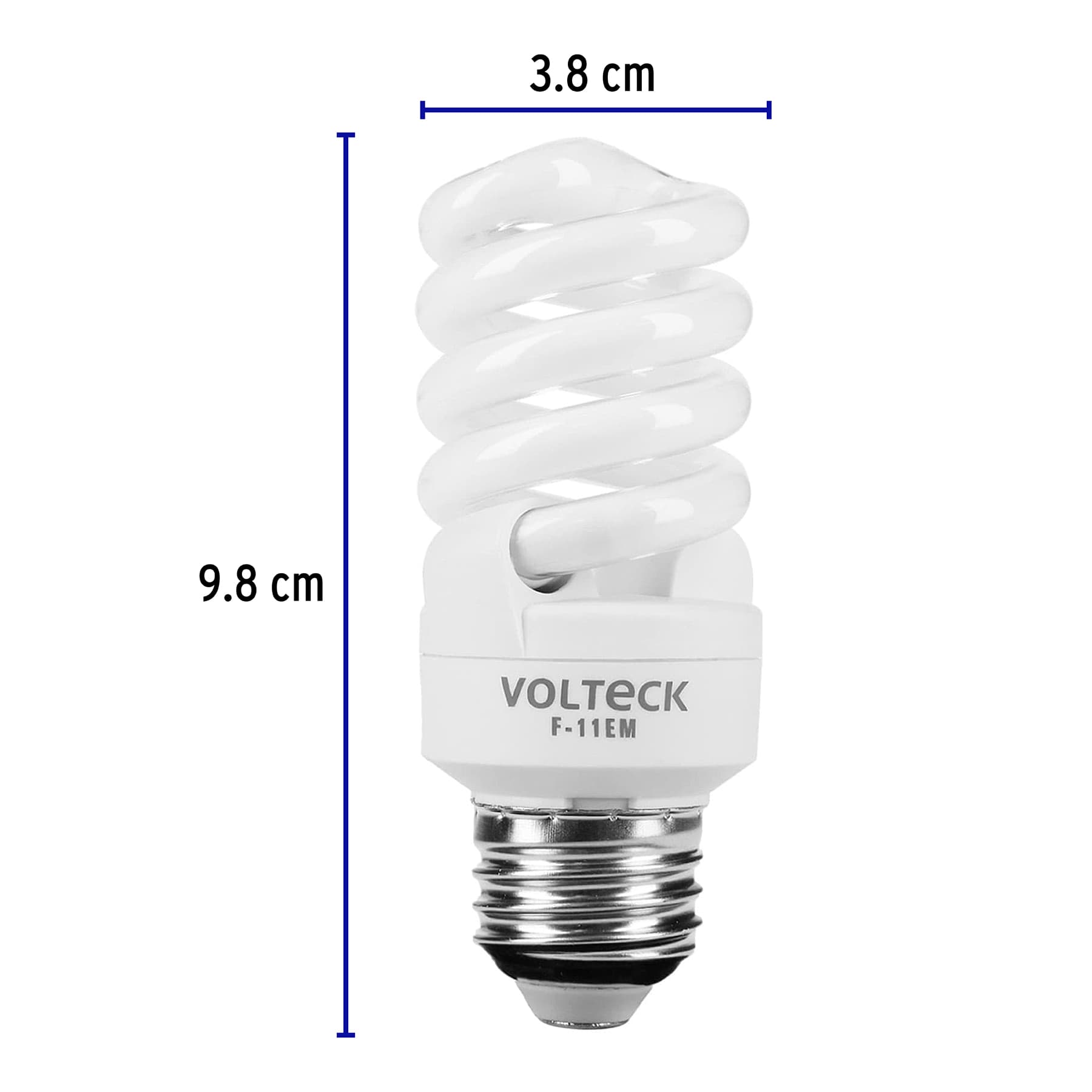 Lámpara espiral mini T2 11 W luz de día en blíster, VOLTECK